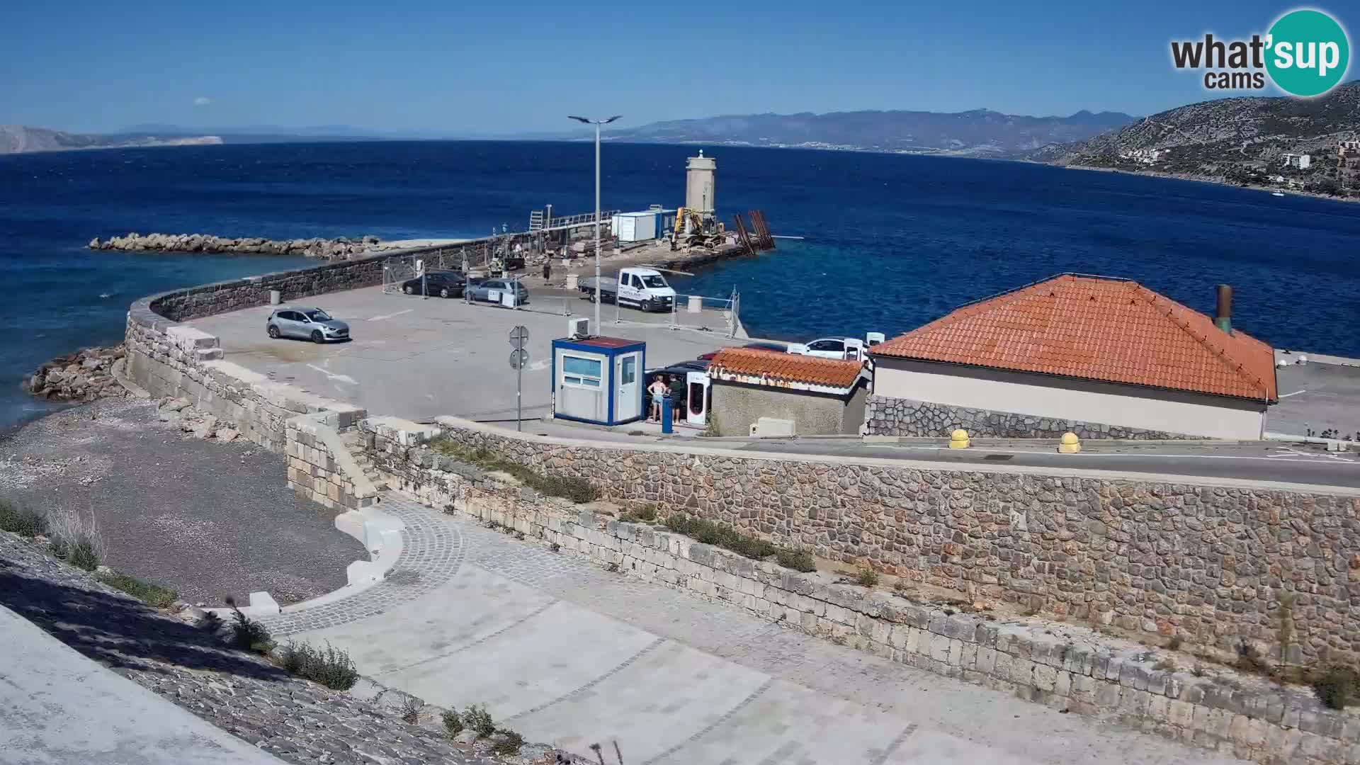 Senj Hafen Webcam – Wellenbrecher & Leuchtturm Liveblick