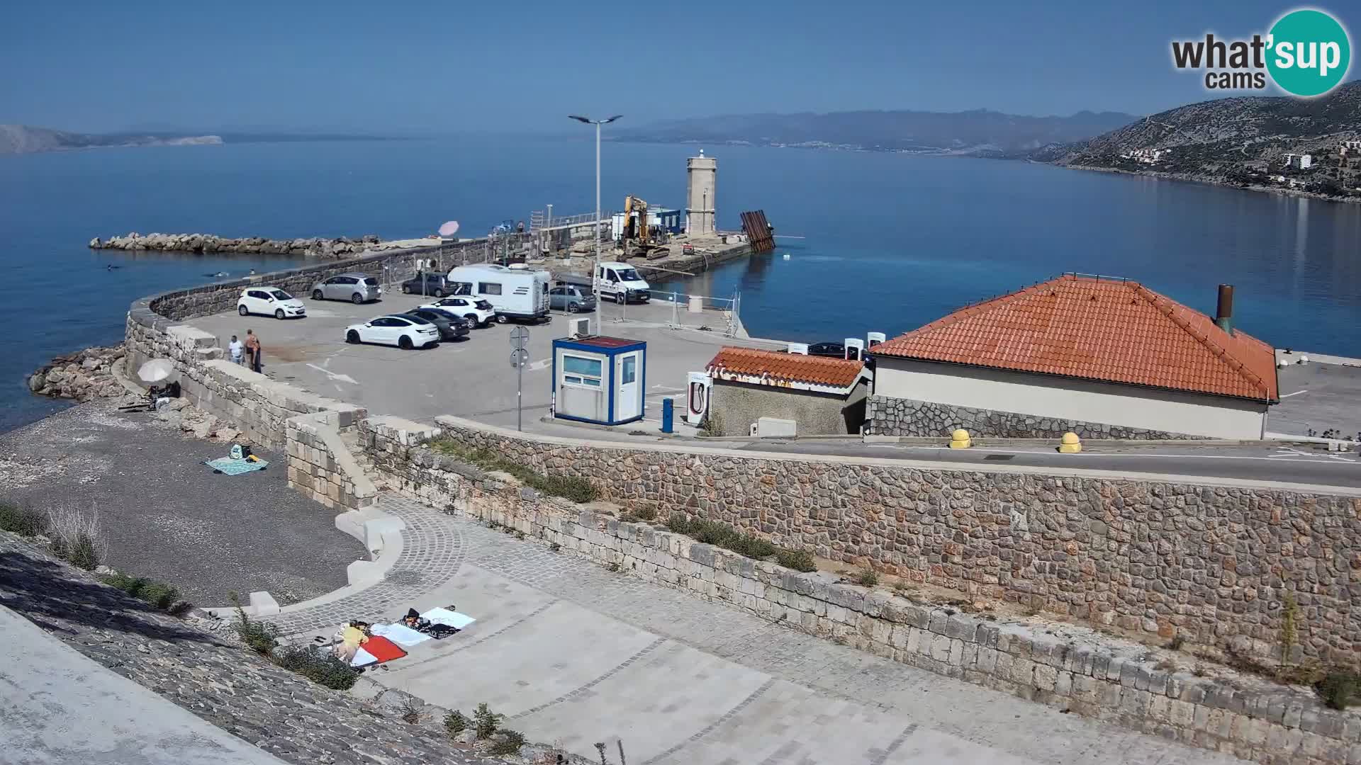 Webcam port de Senj – Vue sur la jetée et le phare