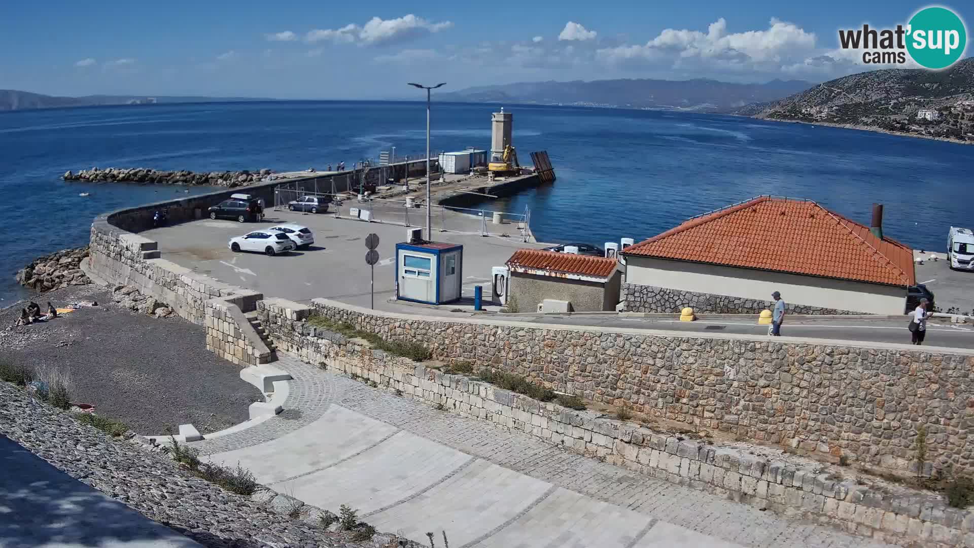 Webcam puerto de Senj – Rompeolas y faro en directo