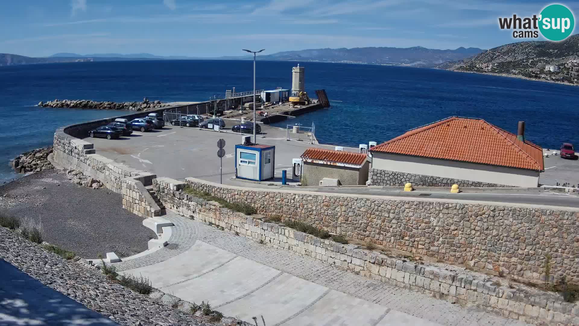 Senj Hafen Webcam – Wellenbrecher & Leuchtturm Liveblick