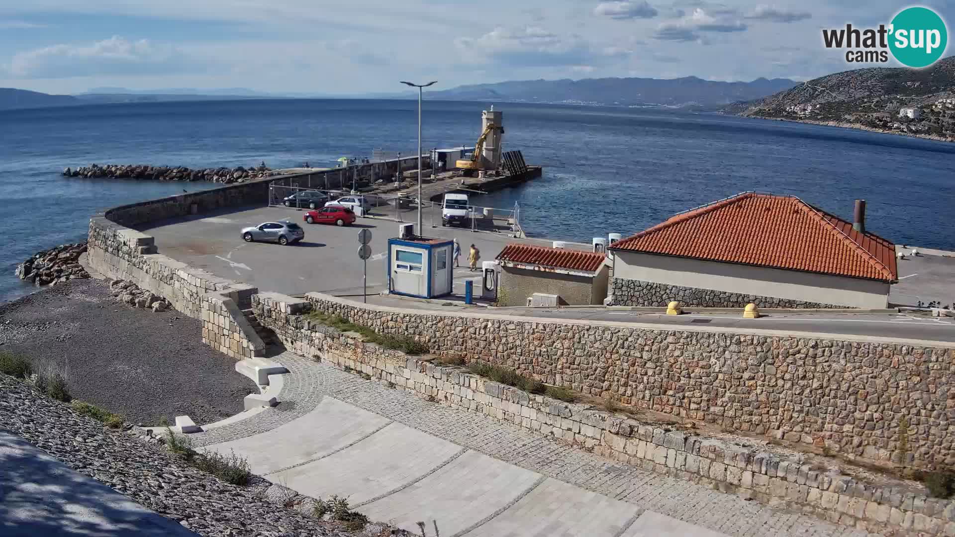 Senj Hafen Webcam – Wellenbrecher & Leuchtturm Liveblick