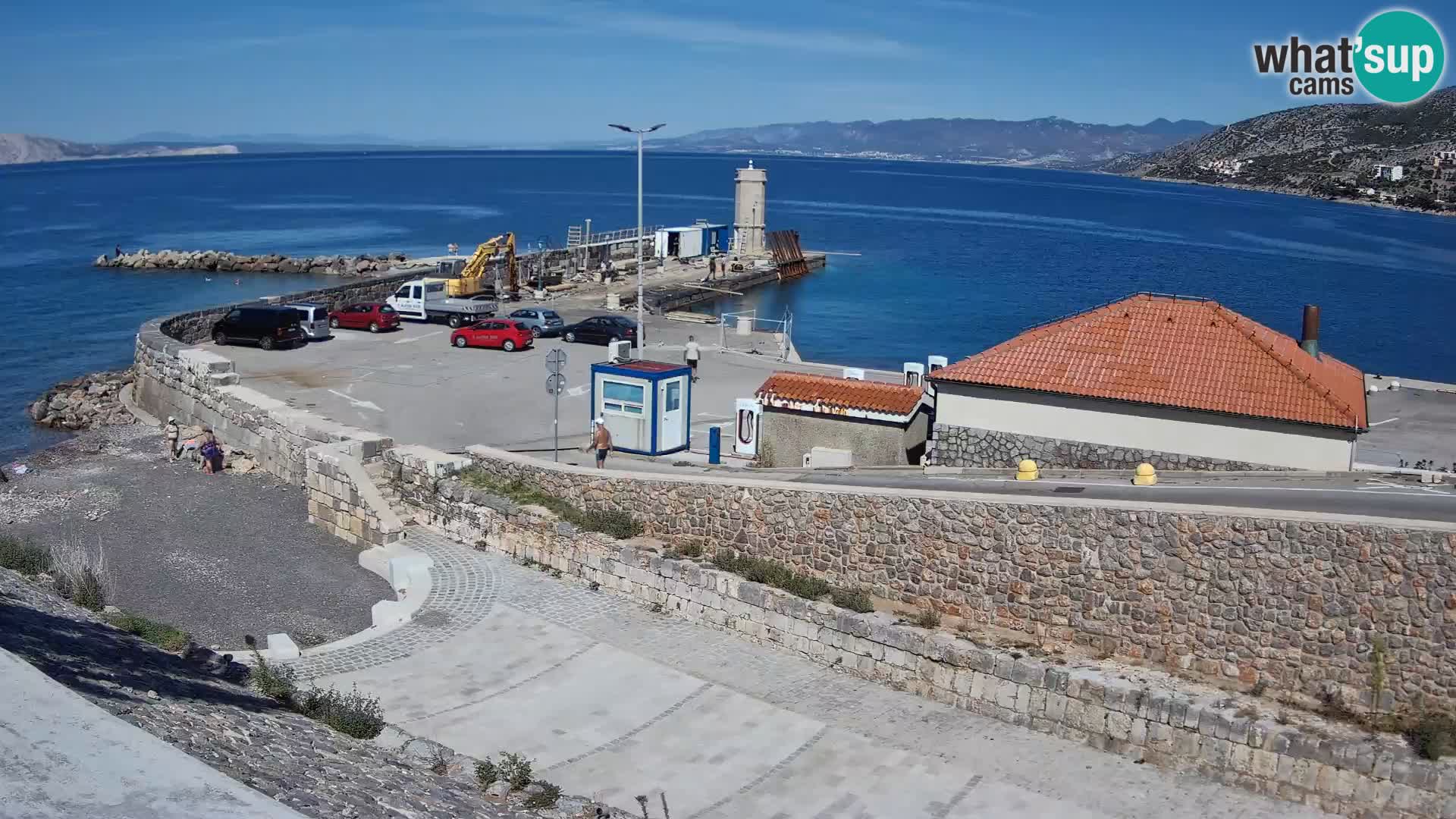 Senj Hafen Webcam – Wellenbrecher & Leuchtturm Liveblick