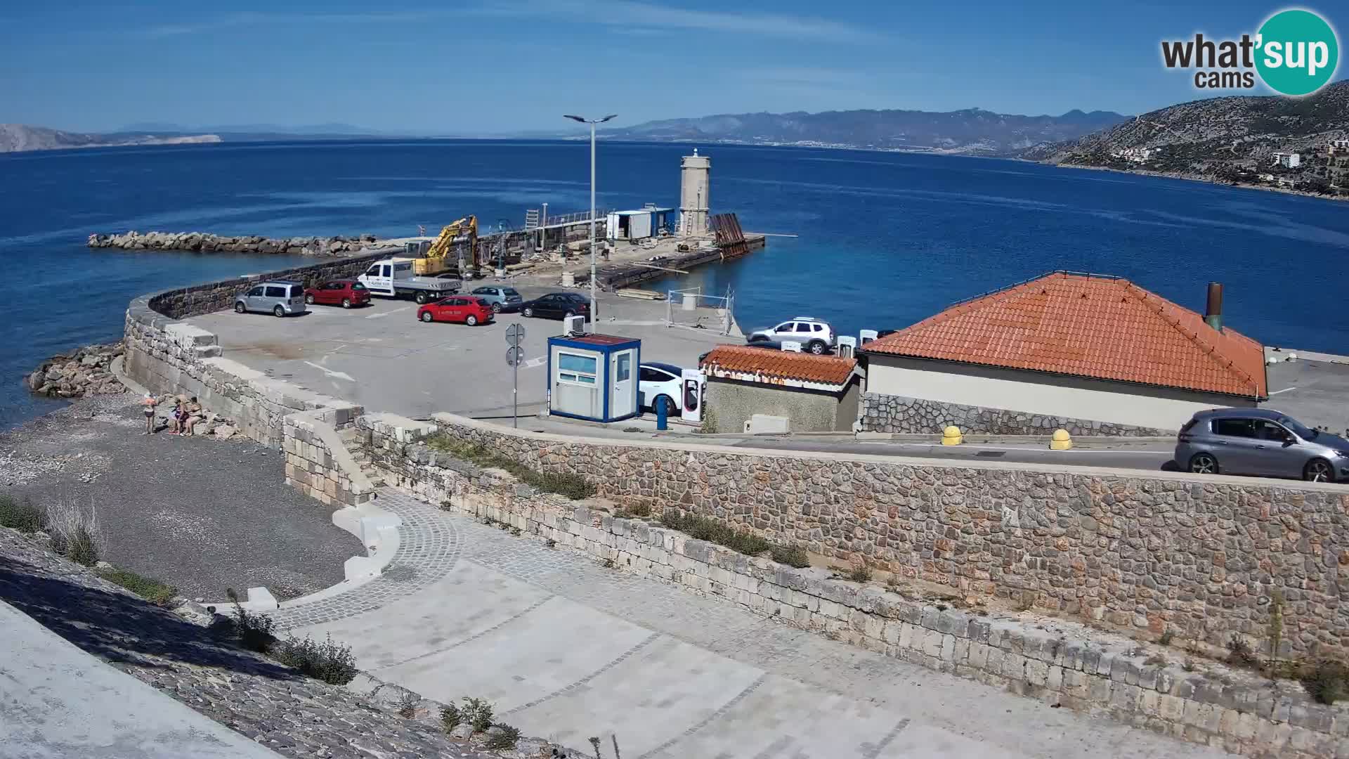 Webcam port de Senj – Vue sur la jetée et le phare