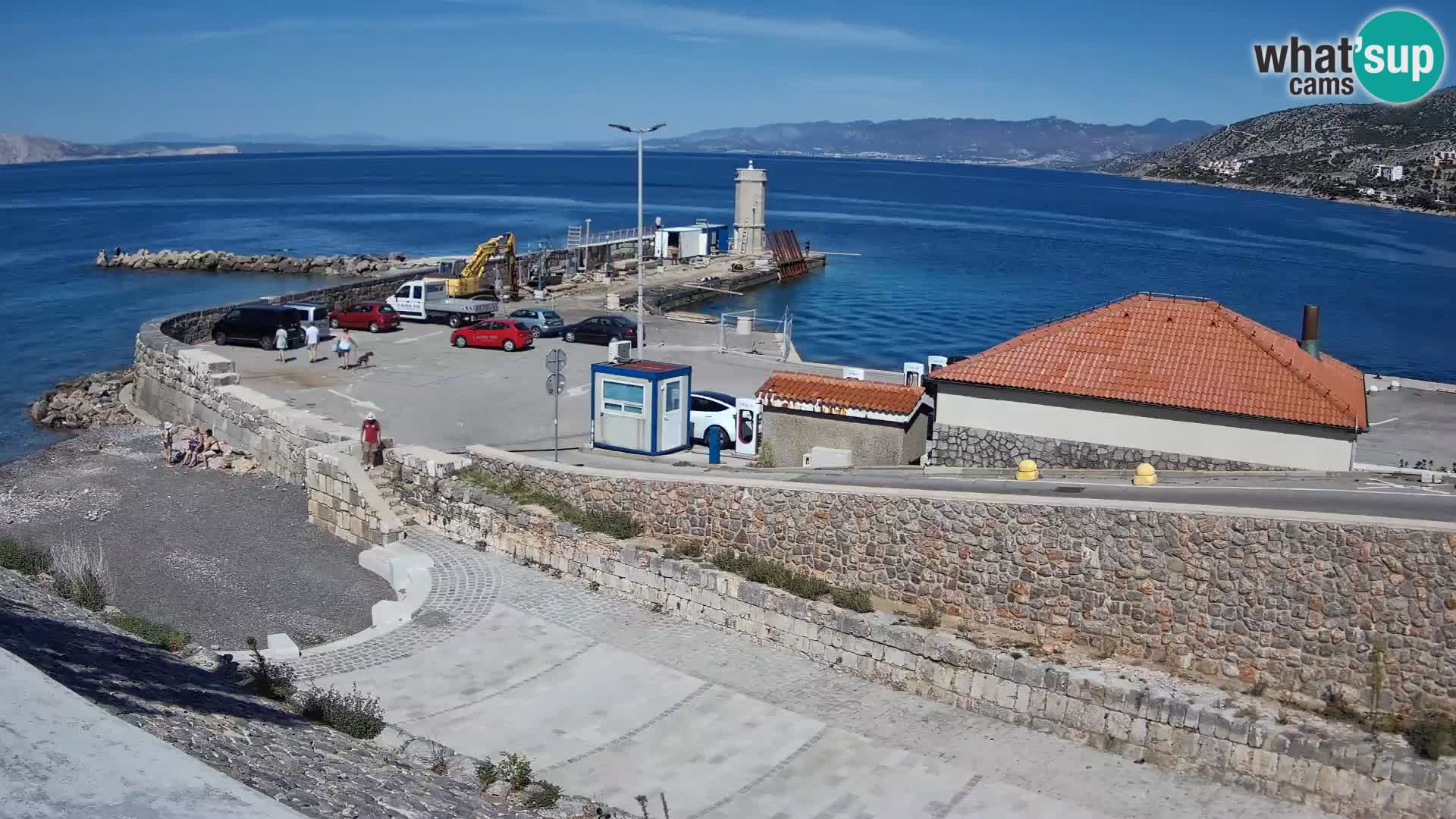 Webcam port de Senj – Vue sur la jetée et le phare