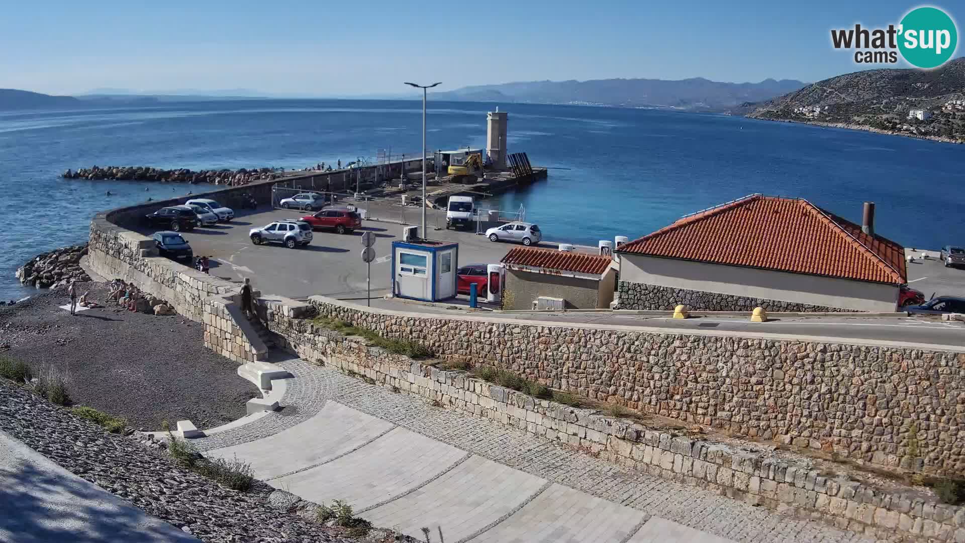 Webcam port de Senj – Vue sur la jetée et le phare