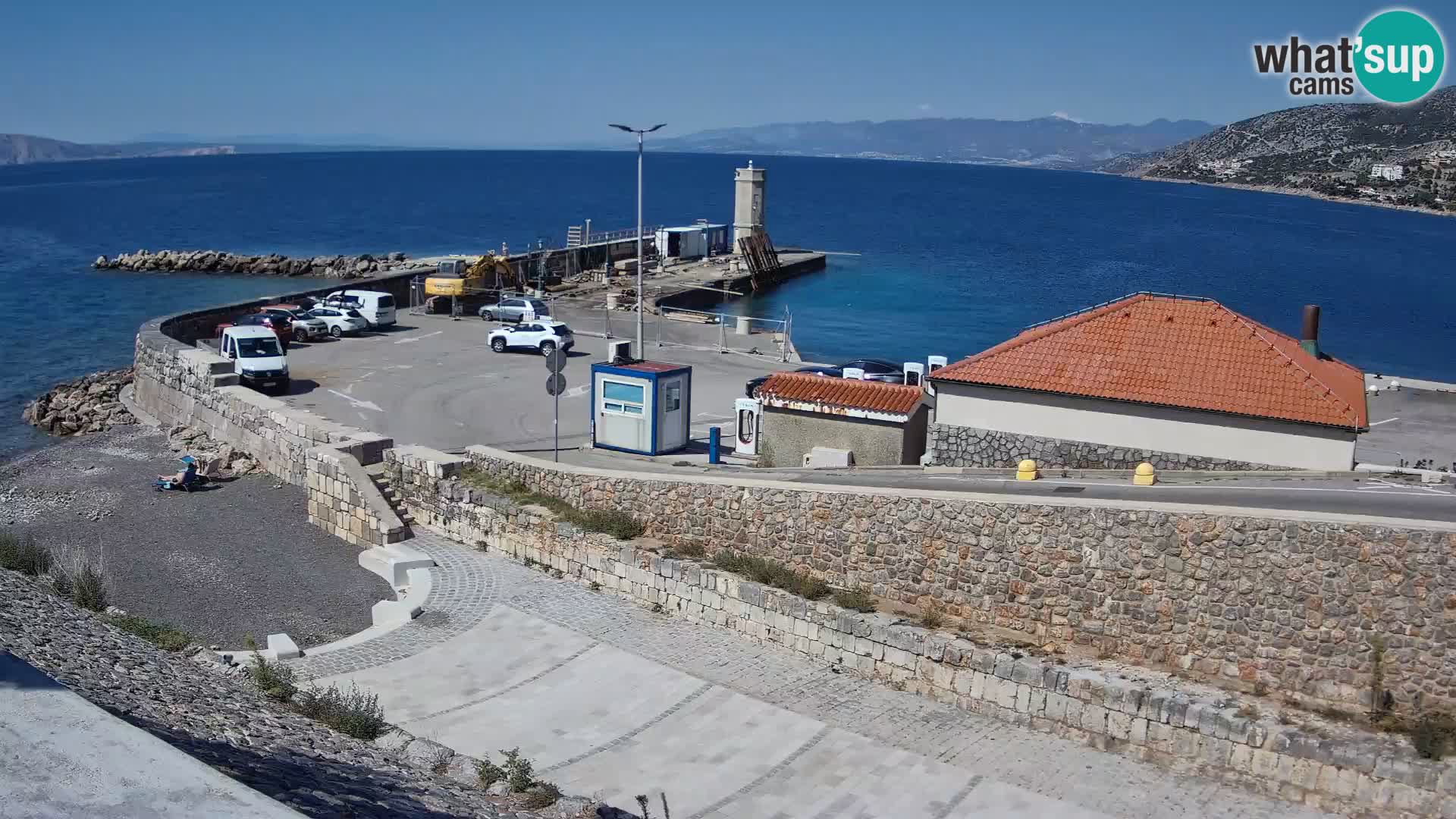 Senj Hafen Webcam – Wellenbrecher & Leuchtturm Liveblick