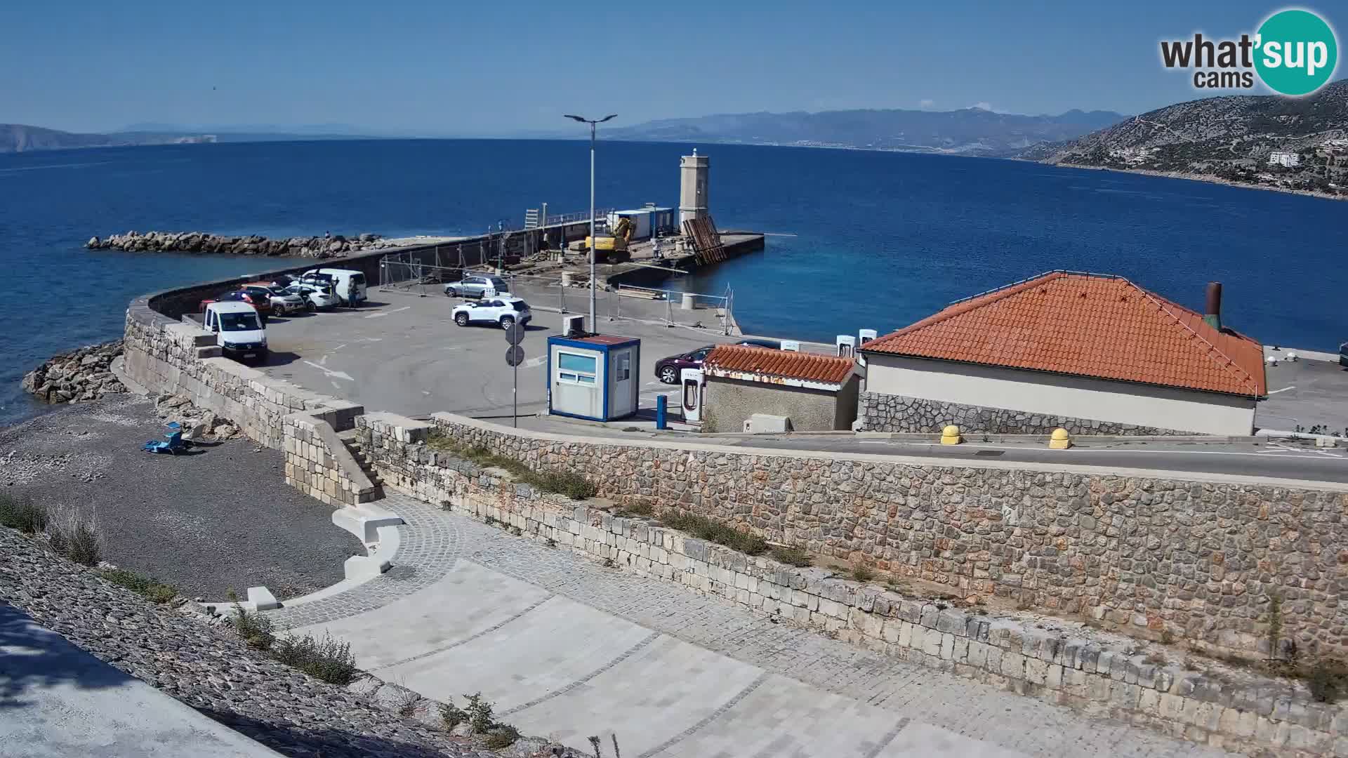 Senj Hafen Webcam – Wellenbrecher & Leuchtturm Liveblick