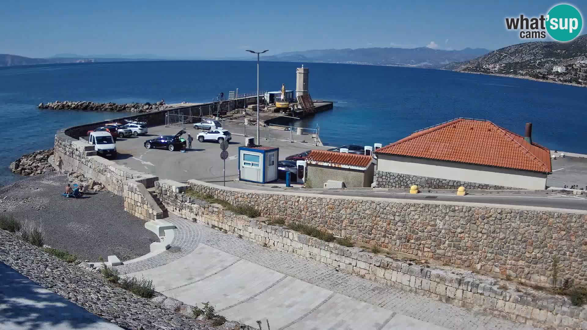 Webcam puerto de Senj – Rompeolas y faro en directo