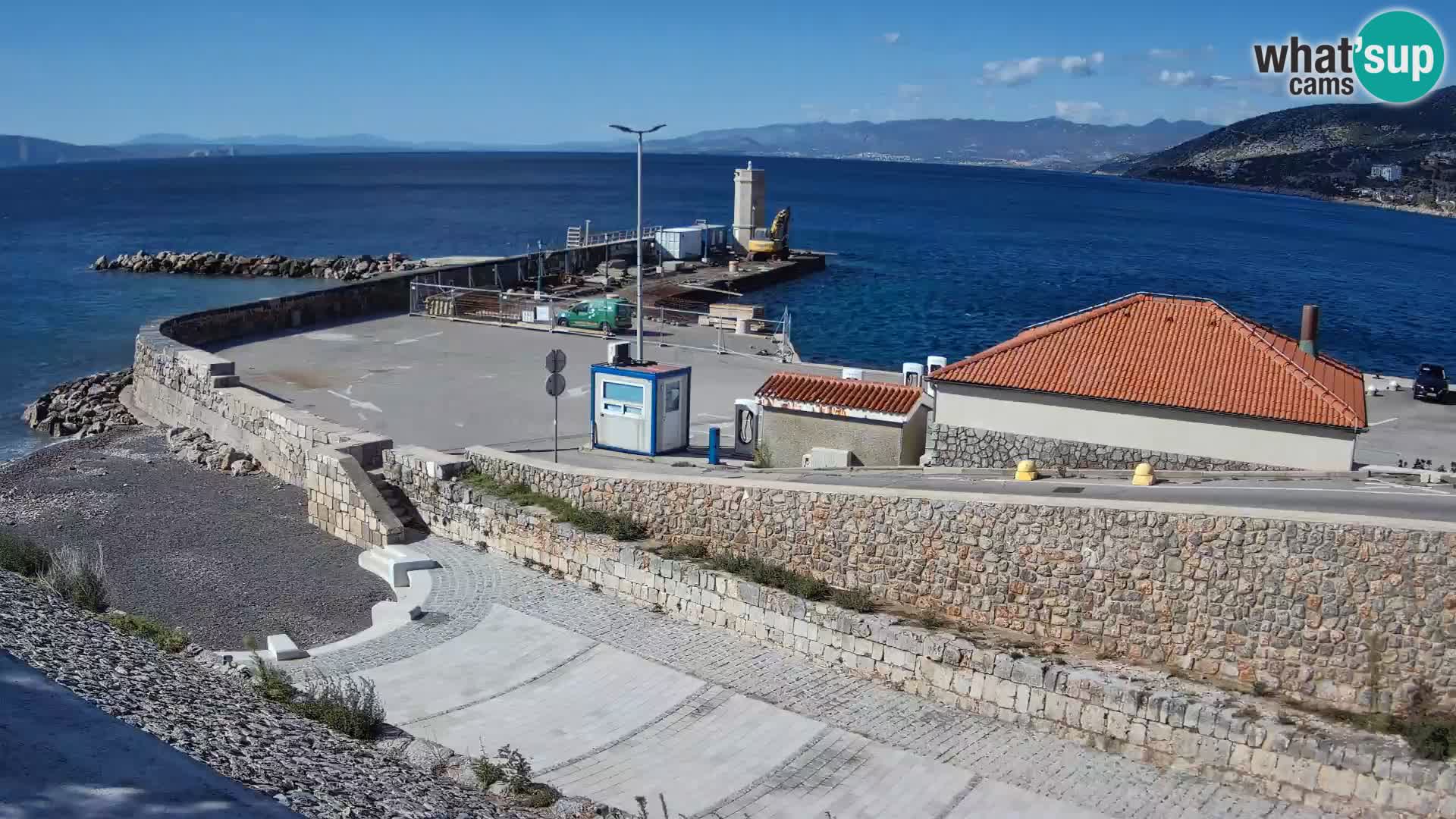 Senj Hafen Webcam – Wellenbrecher & Leuchtturm Liveblick