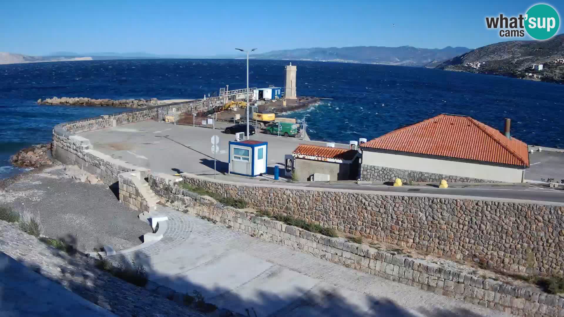Webcam puerto de Senj – Rompeolas y faro en directo
