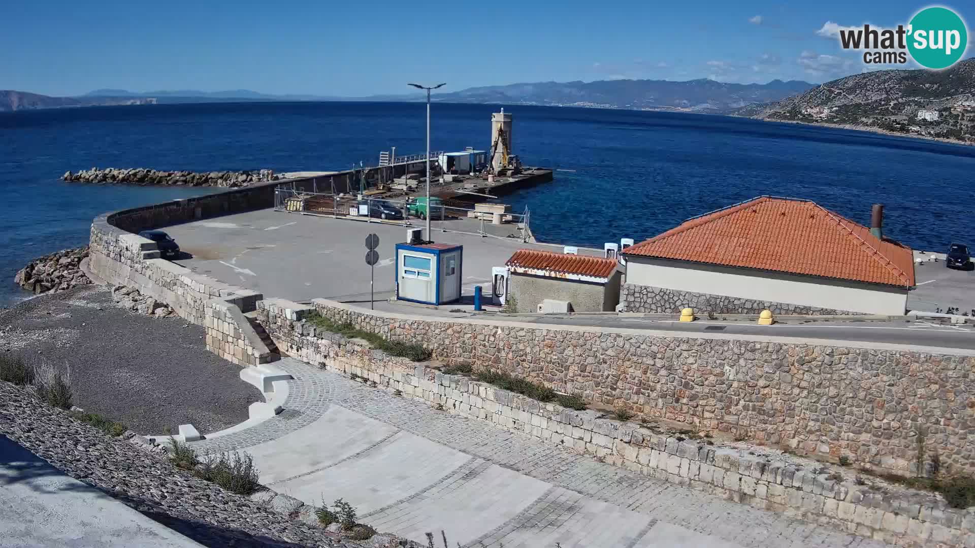 Senj Hafen Webcam – Wellenbrecher & Leuchtturm Liveblick
