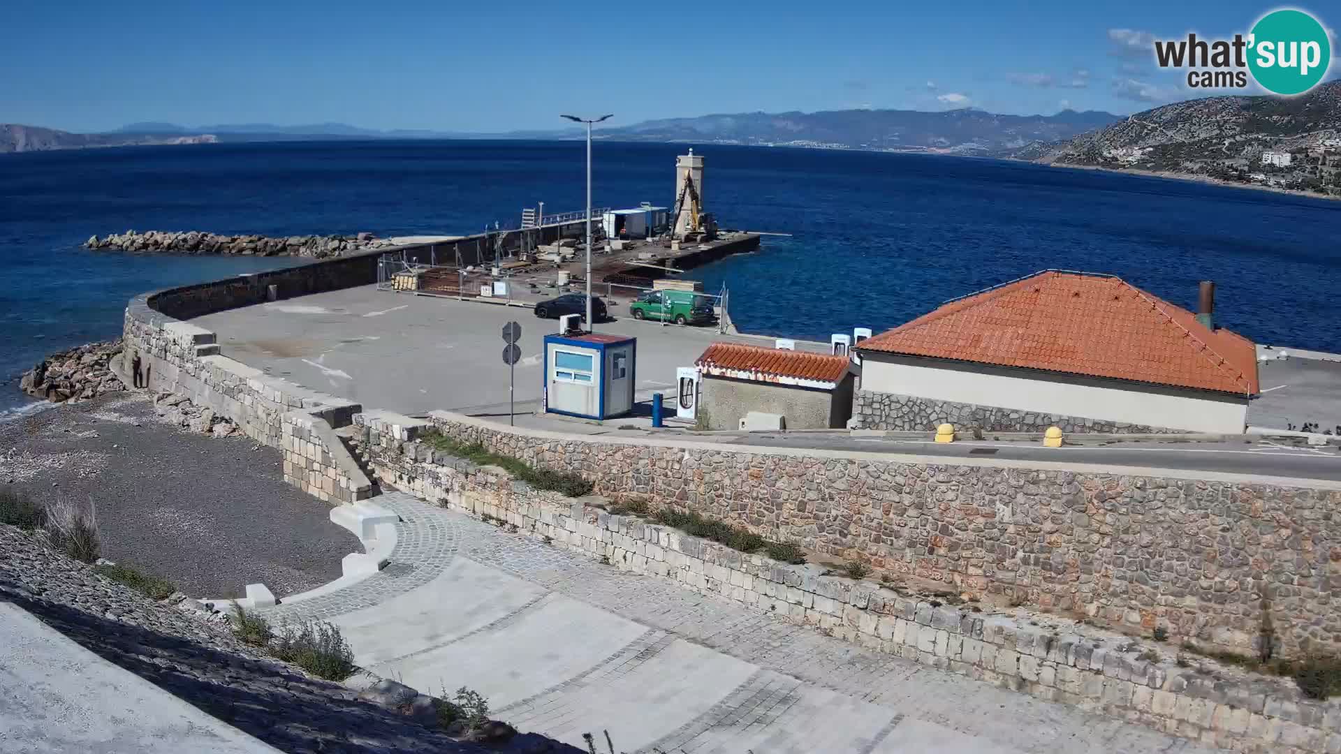 Webcam puerto de Senj – Rompeolas y faro en directo