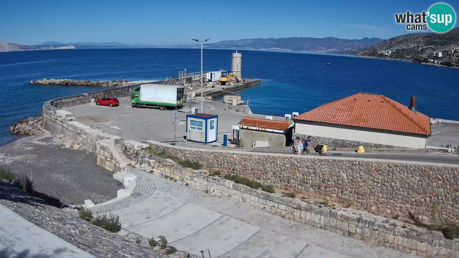 Senj Hafen Webcam – Wellenbrecher & Leuchtturm Liveblick