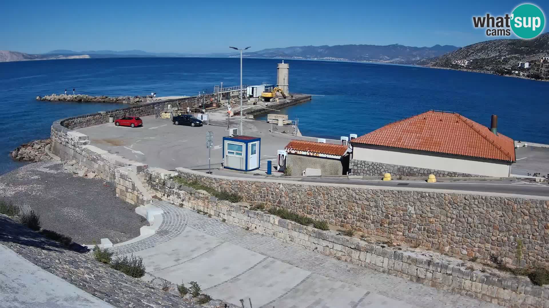 Senj Hafen Webcam – Wellenbrecher & Leuchtturm Liveblick