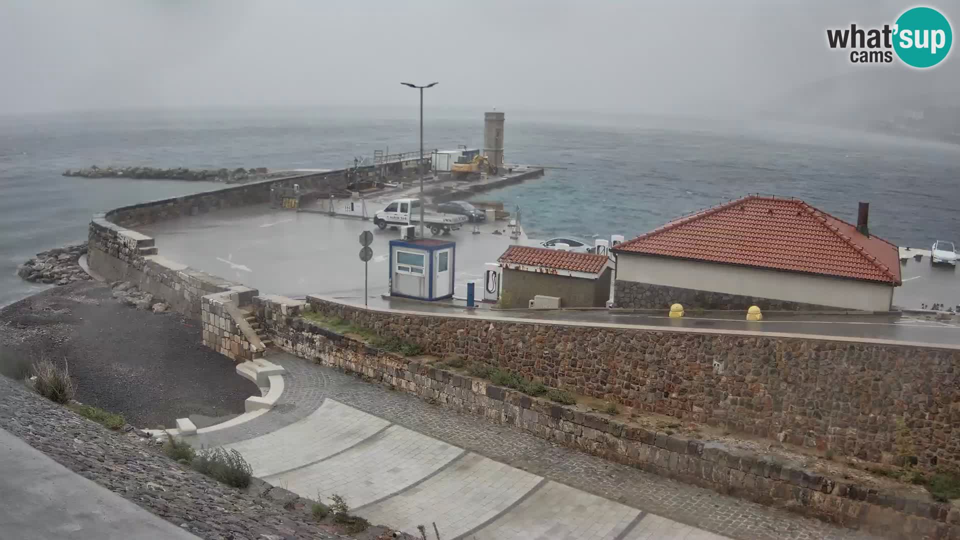 Webcam puerto de Senj – Rompeolas y faro en directo