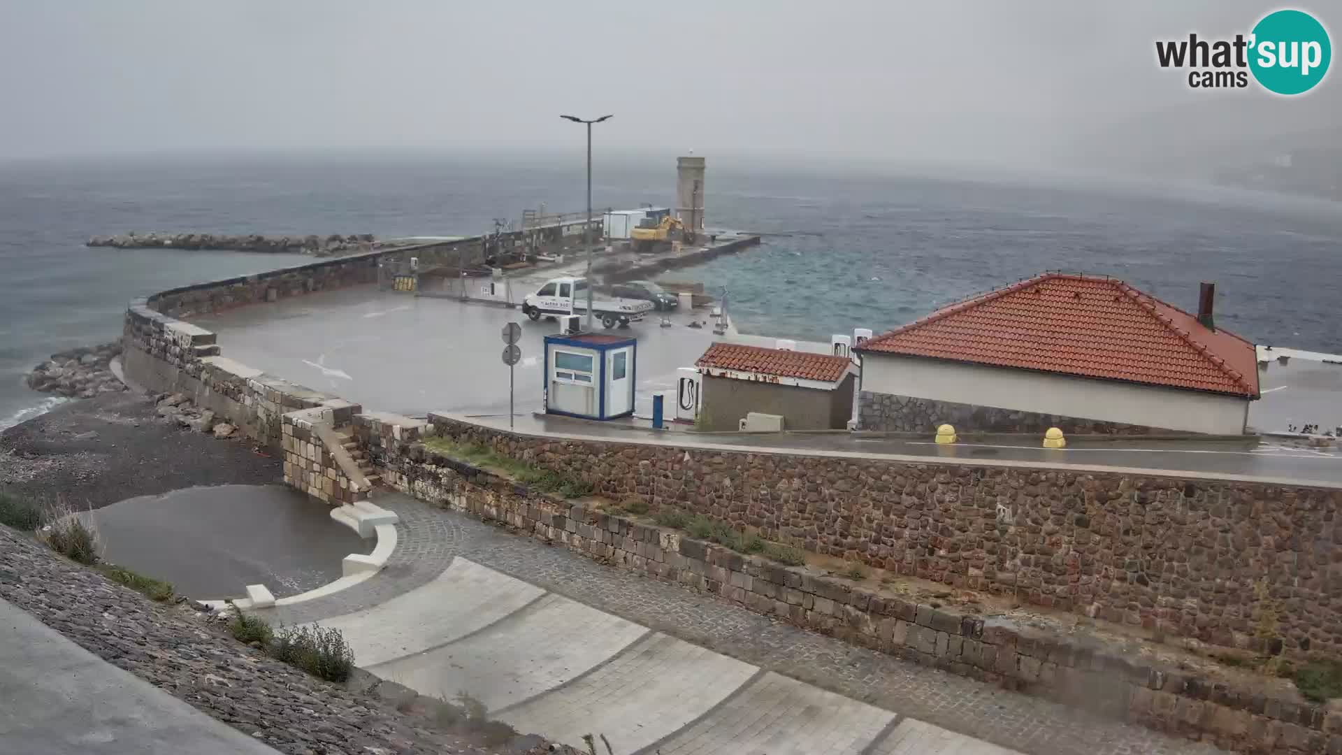 Webcam port de Senj – Vue sur la jetée et le phare