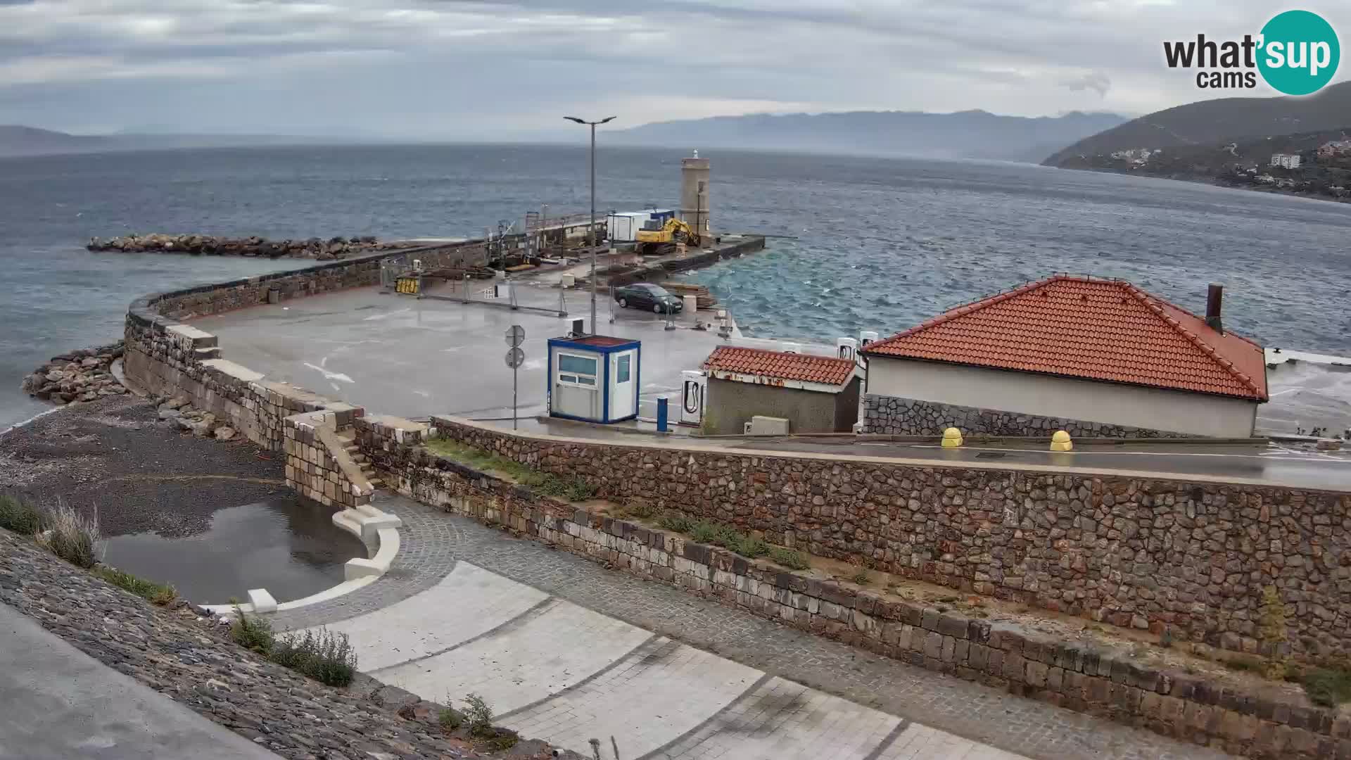 Senj Hafen Webcam – Wellenbrecher & Leuchtturm Liveblick