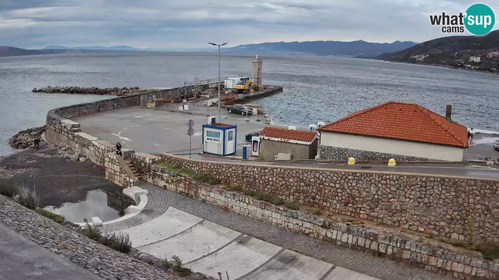 Senj Hafen Webcam – Wellenbrecher & Leuchtturm Liveblick