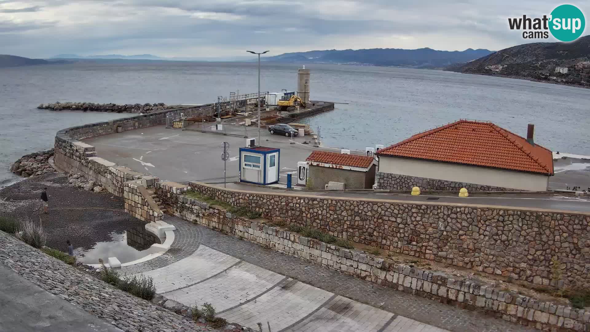 Senj Hafen Webcam – Wellenbrecher & Leuchtturm Liveblick