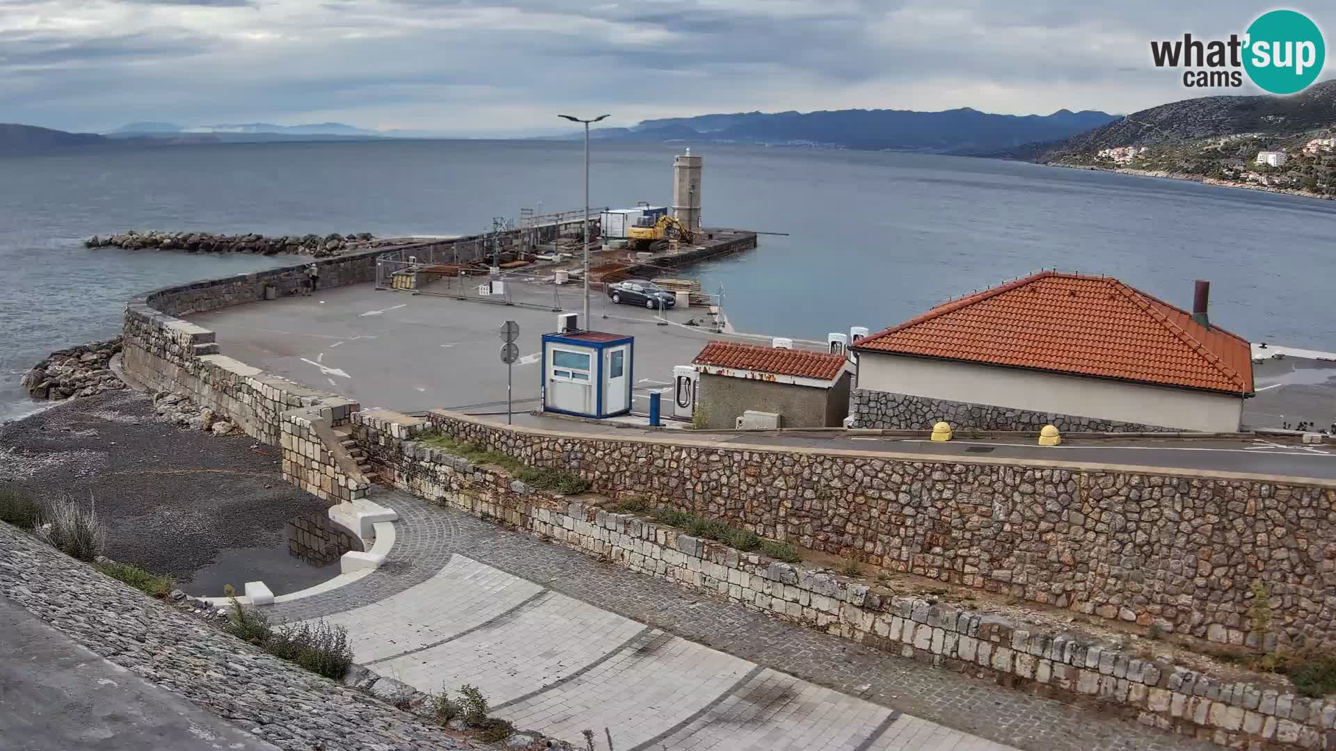 Senj Hafen Webcam – Wellenbrecher & Leuchtturm Liveblick