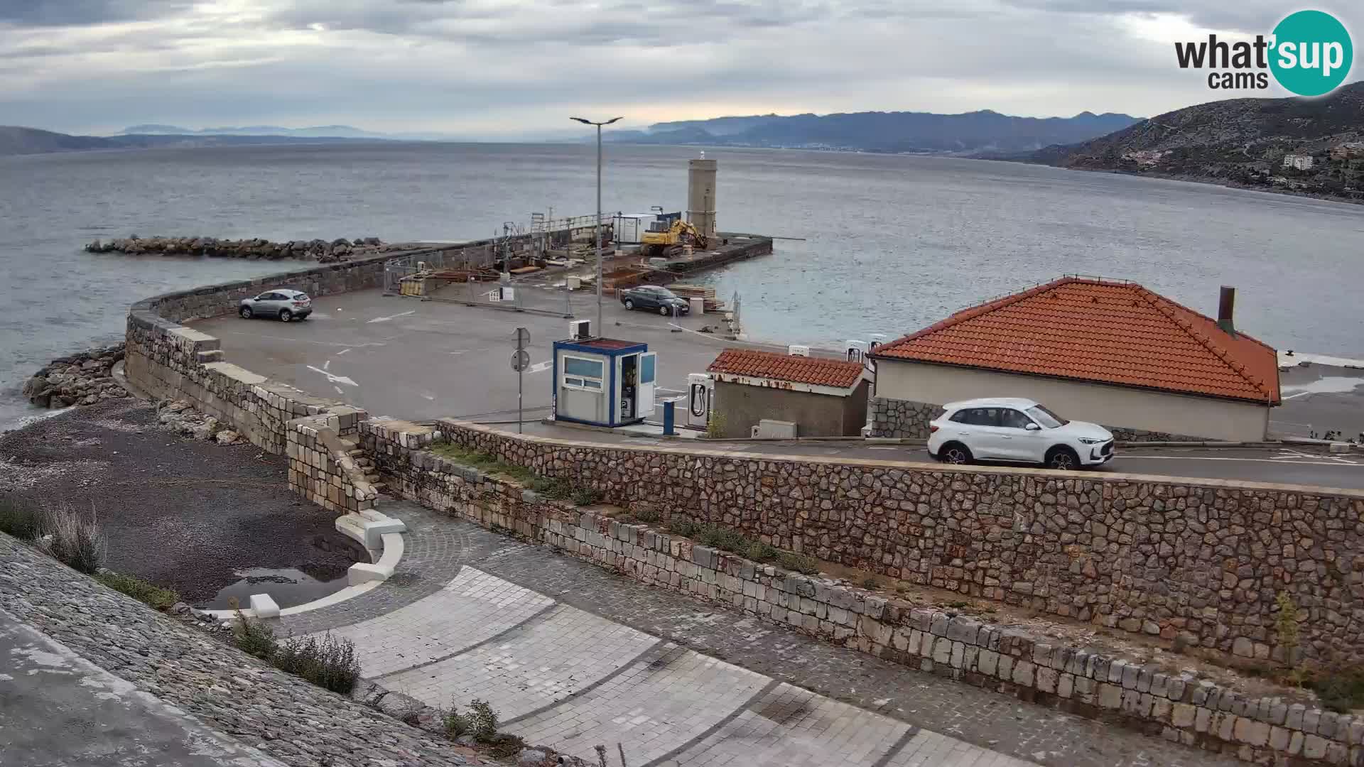 Senj Hafen Webcam – Wellenbrecher & Leuchtturm Liveblick
