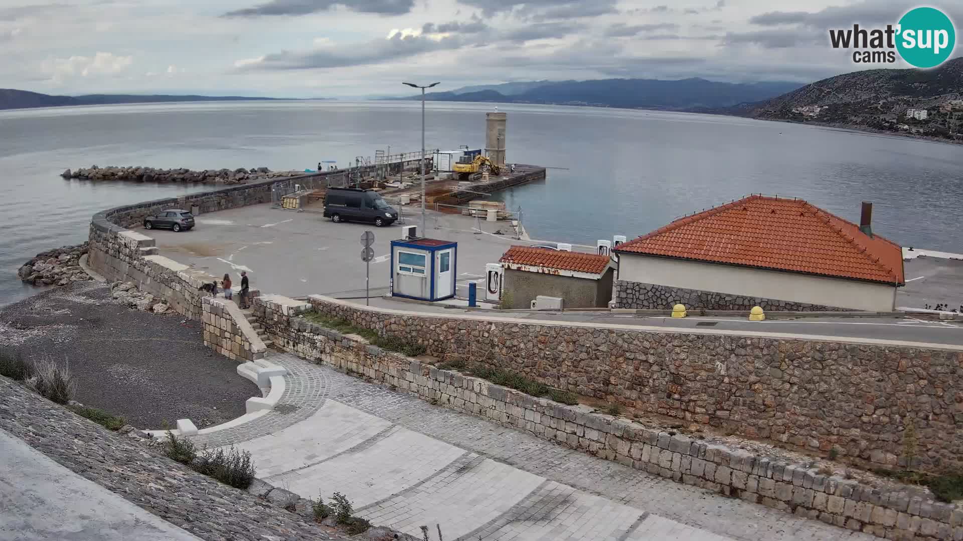 Webcam port de Senj – Vue sur la jetée et le phare