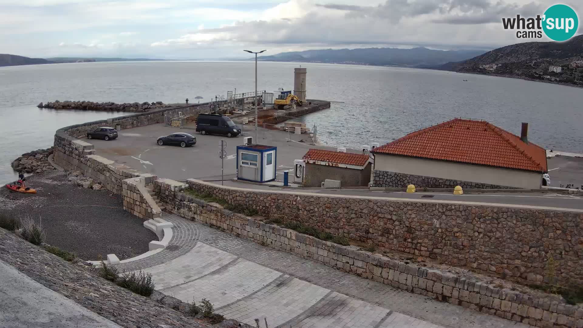 Senj Hafen Webcam – Wellenbrecher & Leuchtturm Liveblick
