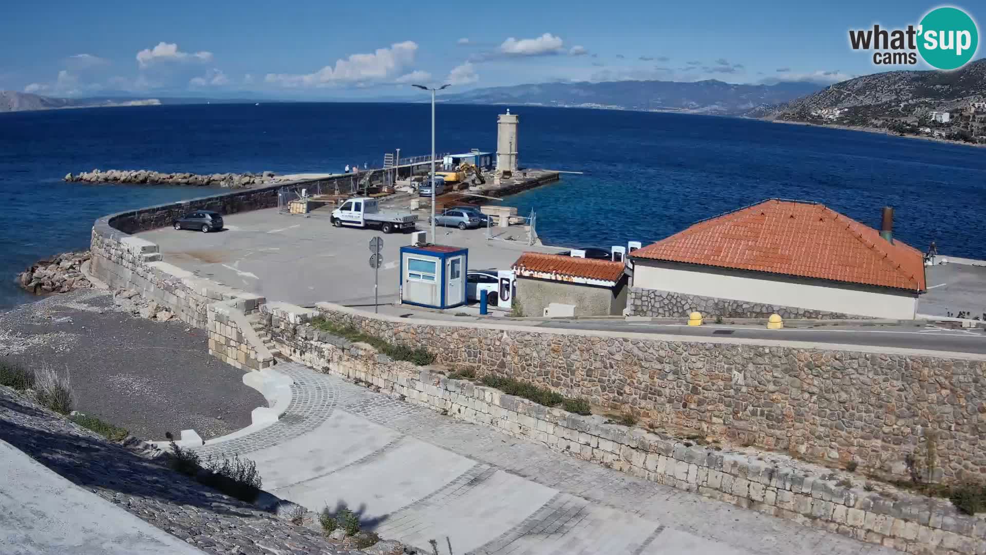 Webcam puerto de Senj – Rompeolas y faro en directo
