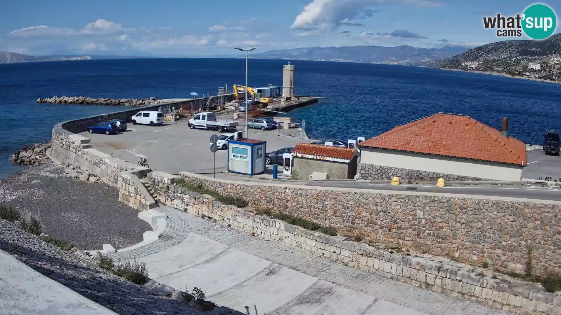 Senj Hafen Webcam – Wellenbrecher & Leuchtturm Liveblick
