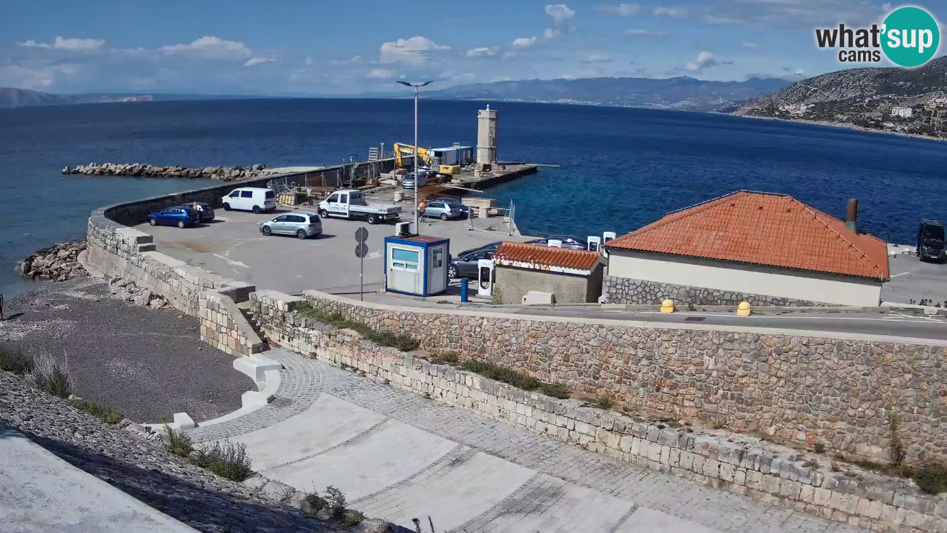 Senj Hafen Webcam – Wellenbrecher & Leuchtturm Liveblick
