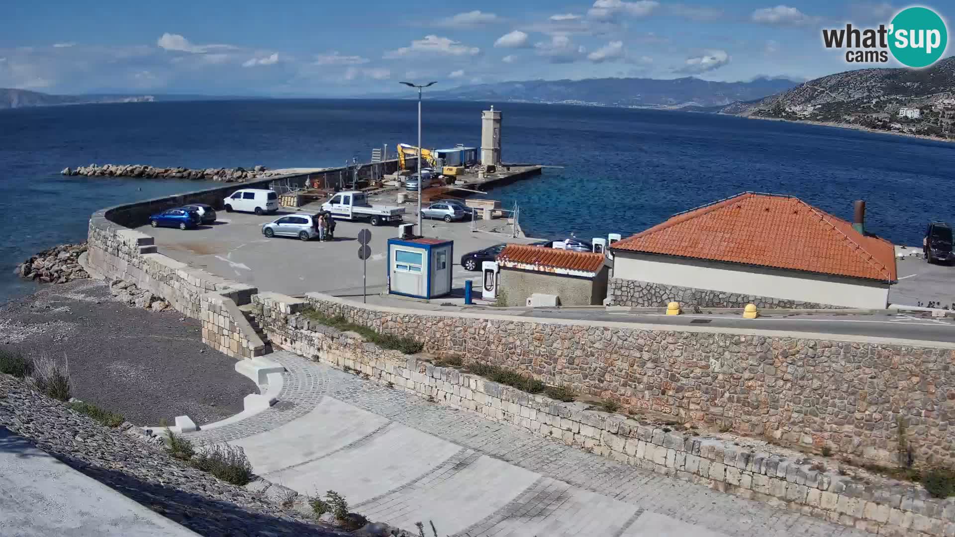 Senj Hafen Webcam – Wellenbrecher & Leuchtturm Liveblick