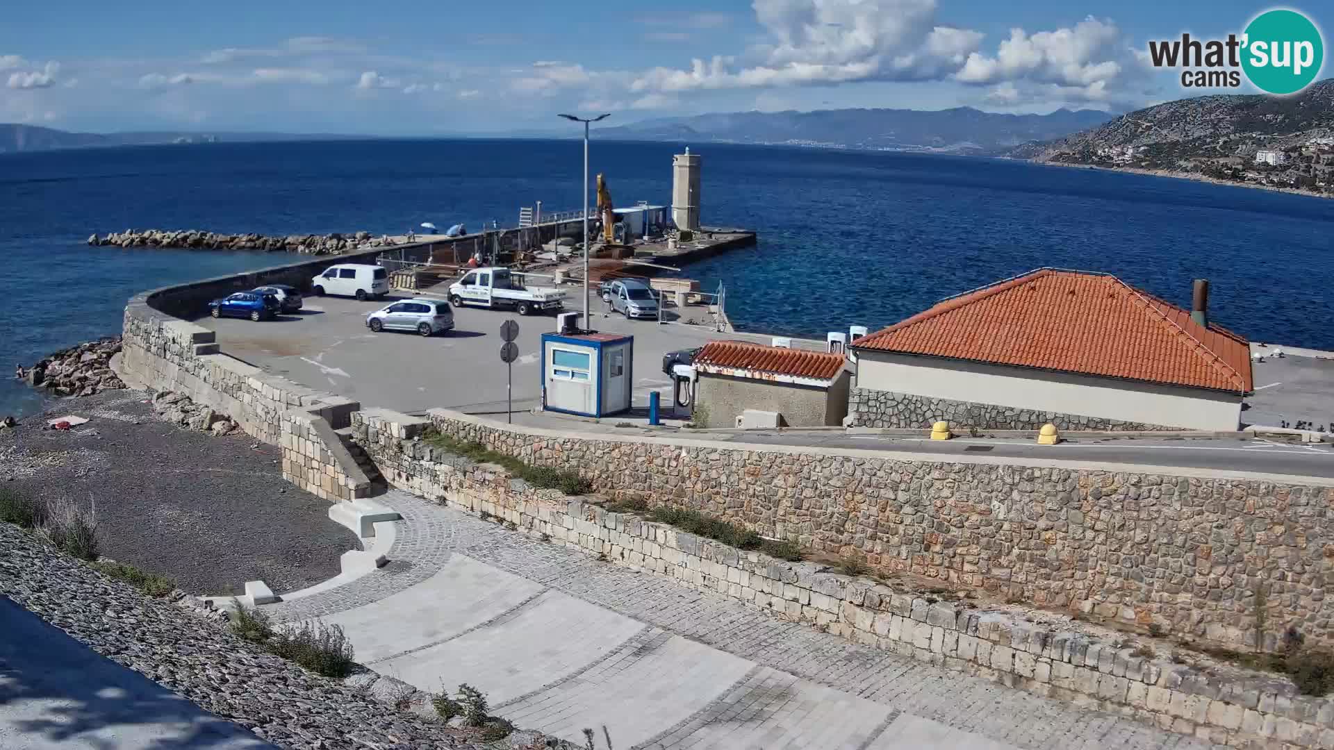 Webcam puerto de Senj – Rompeolas y faro en directo