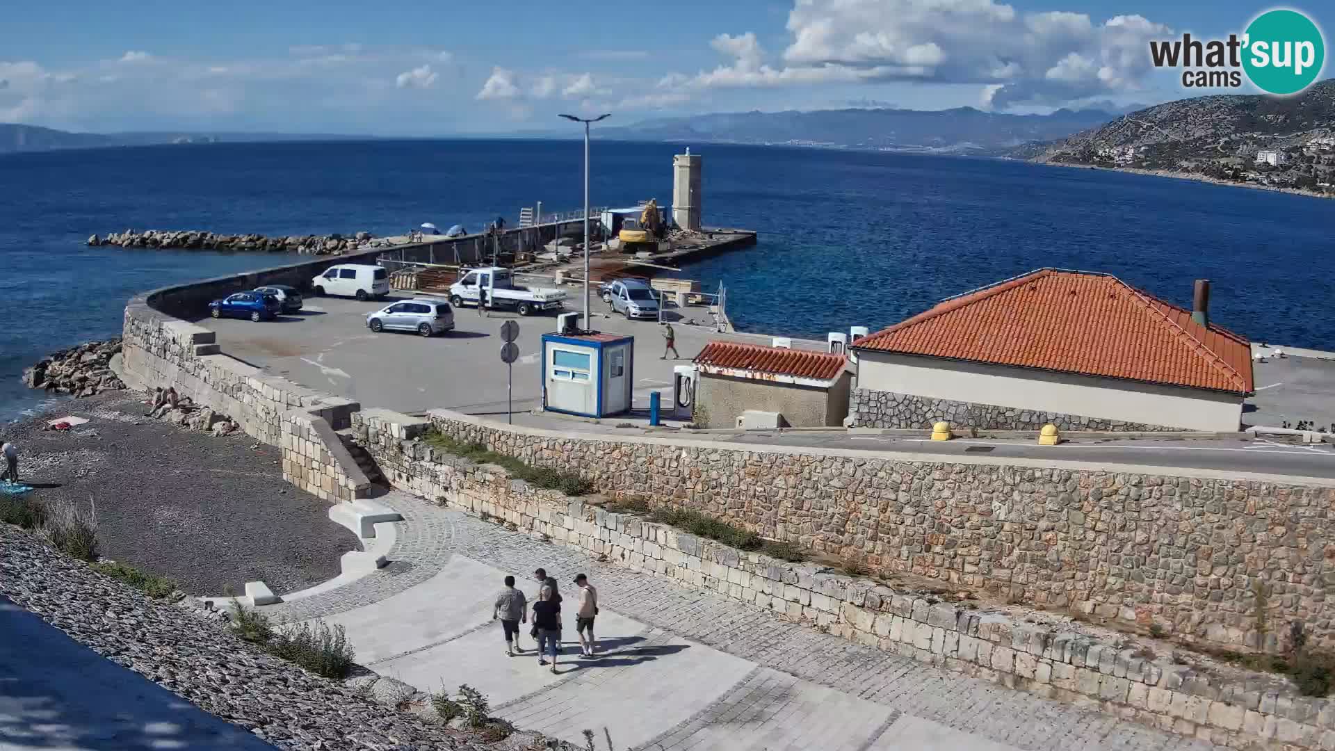 Webcam port de Senj – Vue sur la jetée et le phare