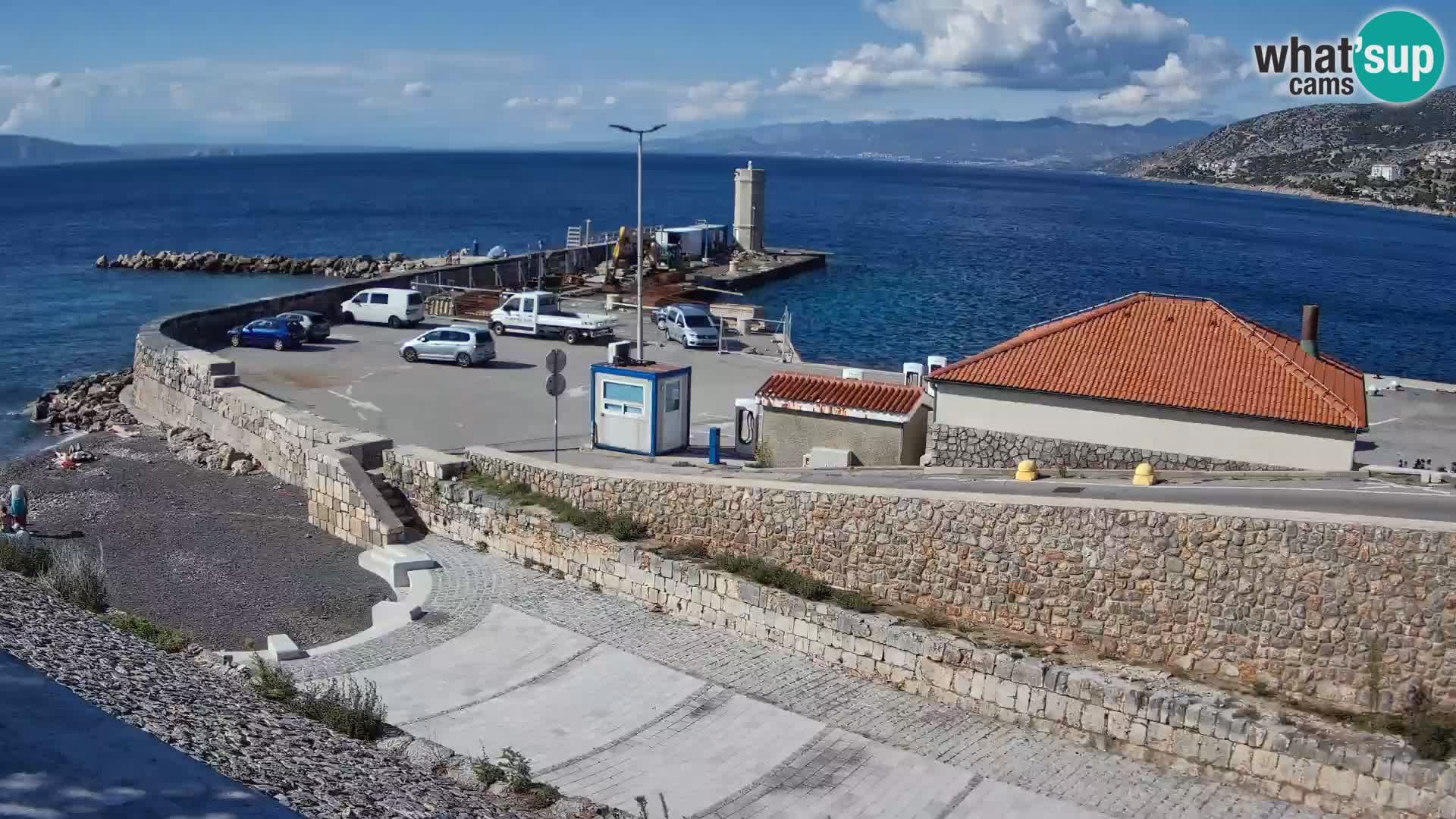 Senj Hafen Webcam – Wellenbrecher & Leuchtturm Liveblick
