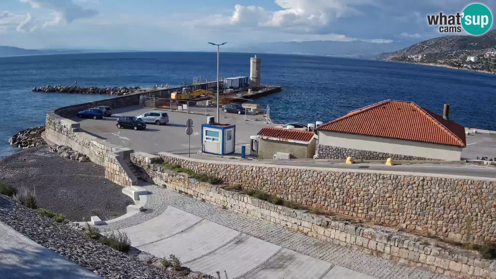 Webcam puerto de Senj – Rompeolas y faro en directo