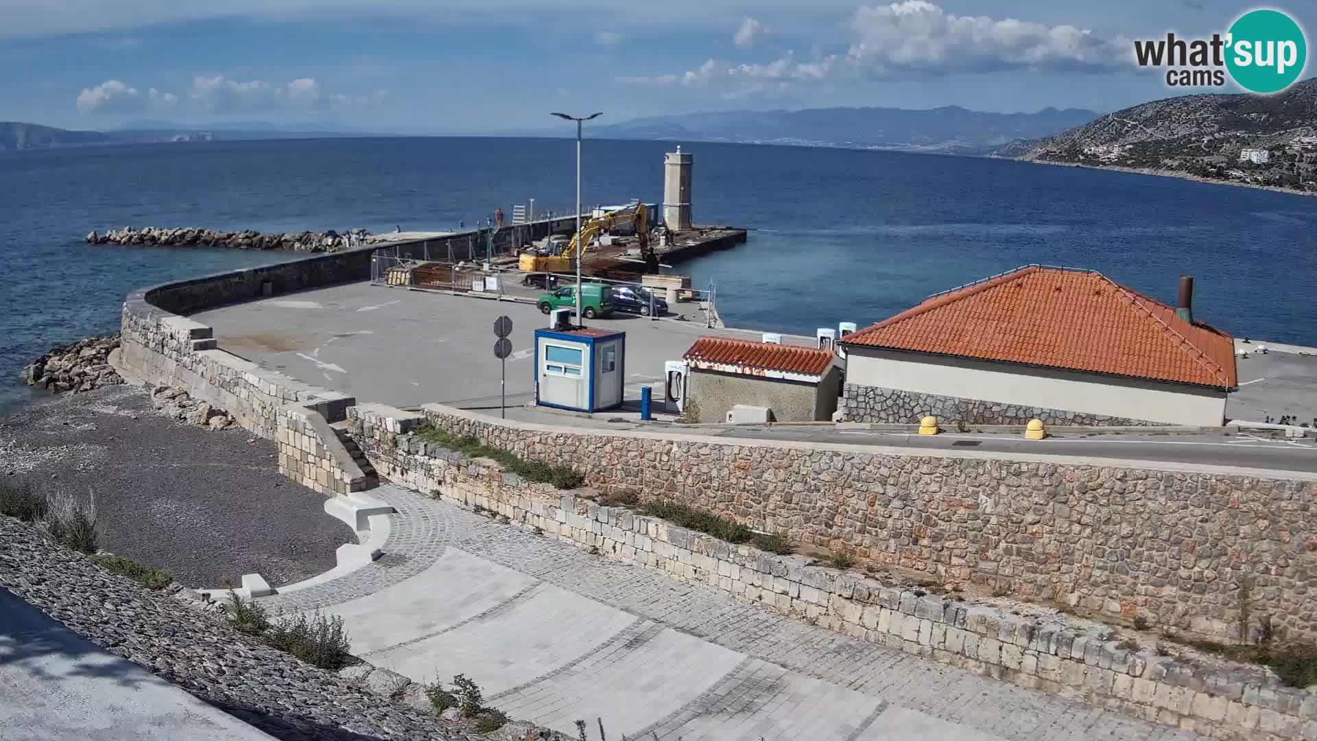 Senj Hafen Webcam – Wellenbrecher & Leuchtturm Liveblick