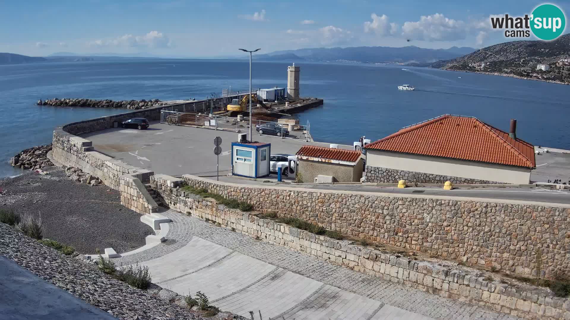 Senj Hafen Webcam – Wellenbrecher & Leuchtturm Liveblick