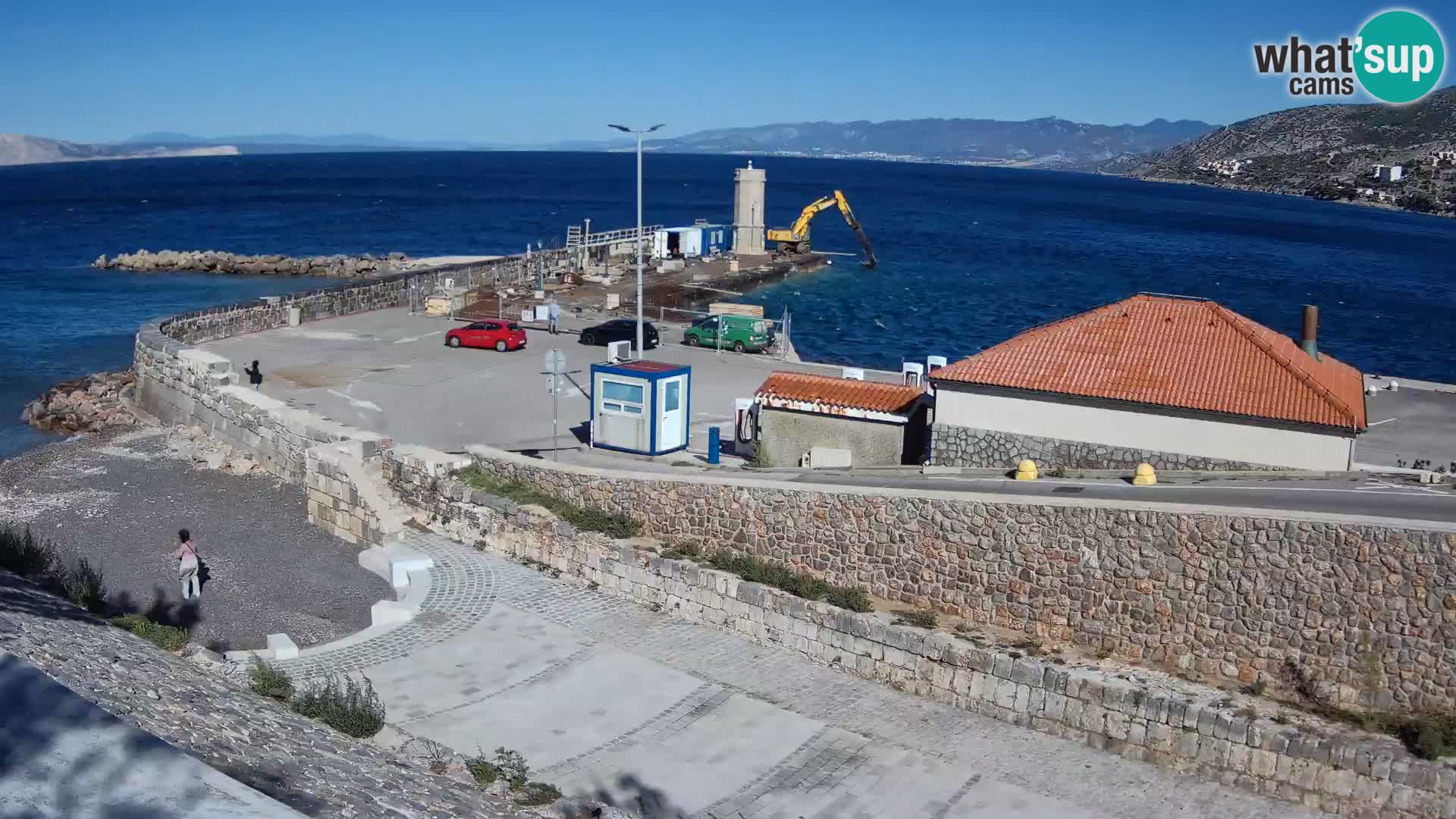 Senj Hafen Webcam – Wellenbrecher & Leuchtturm Liveblick