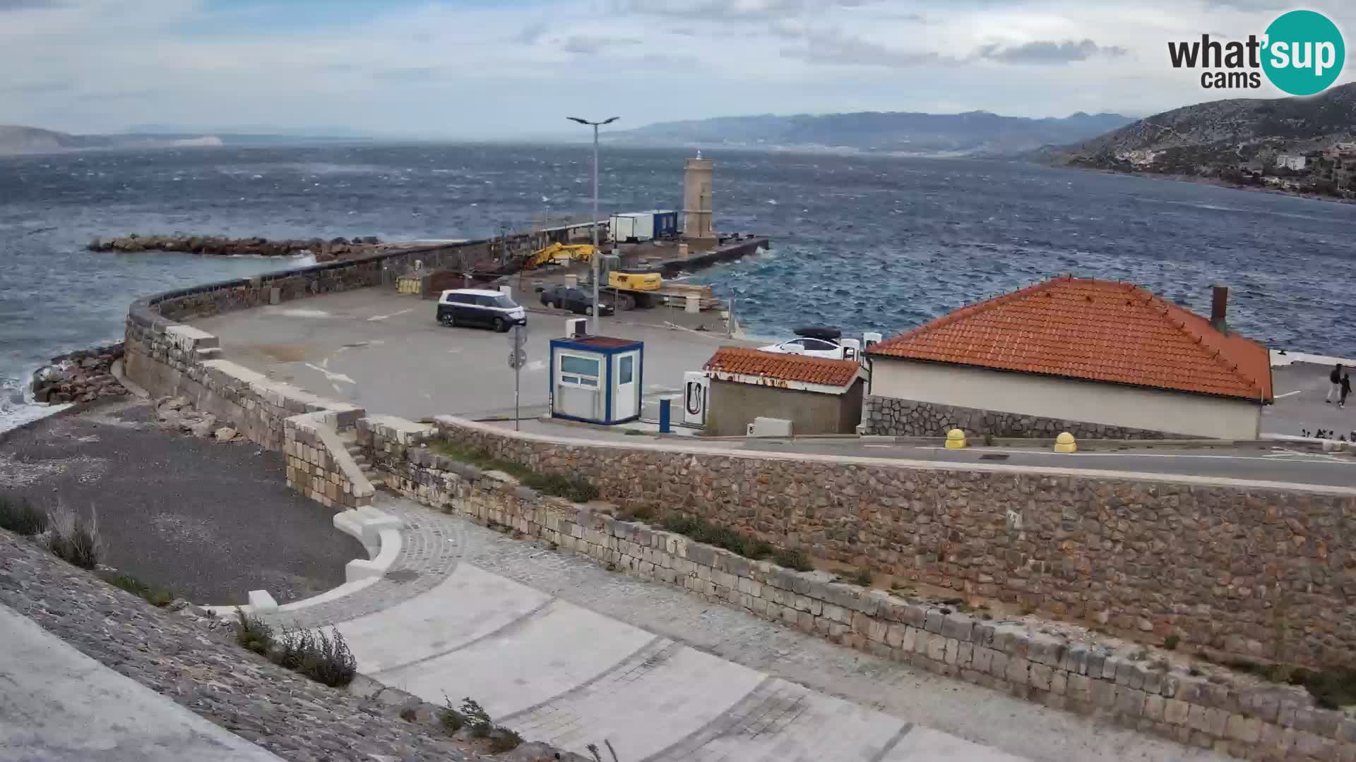 Webcam puerto de Senj – Rompeolas y faro en directo