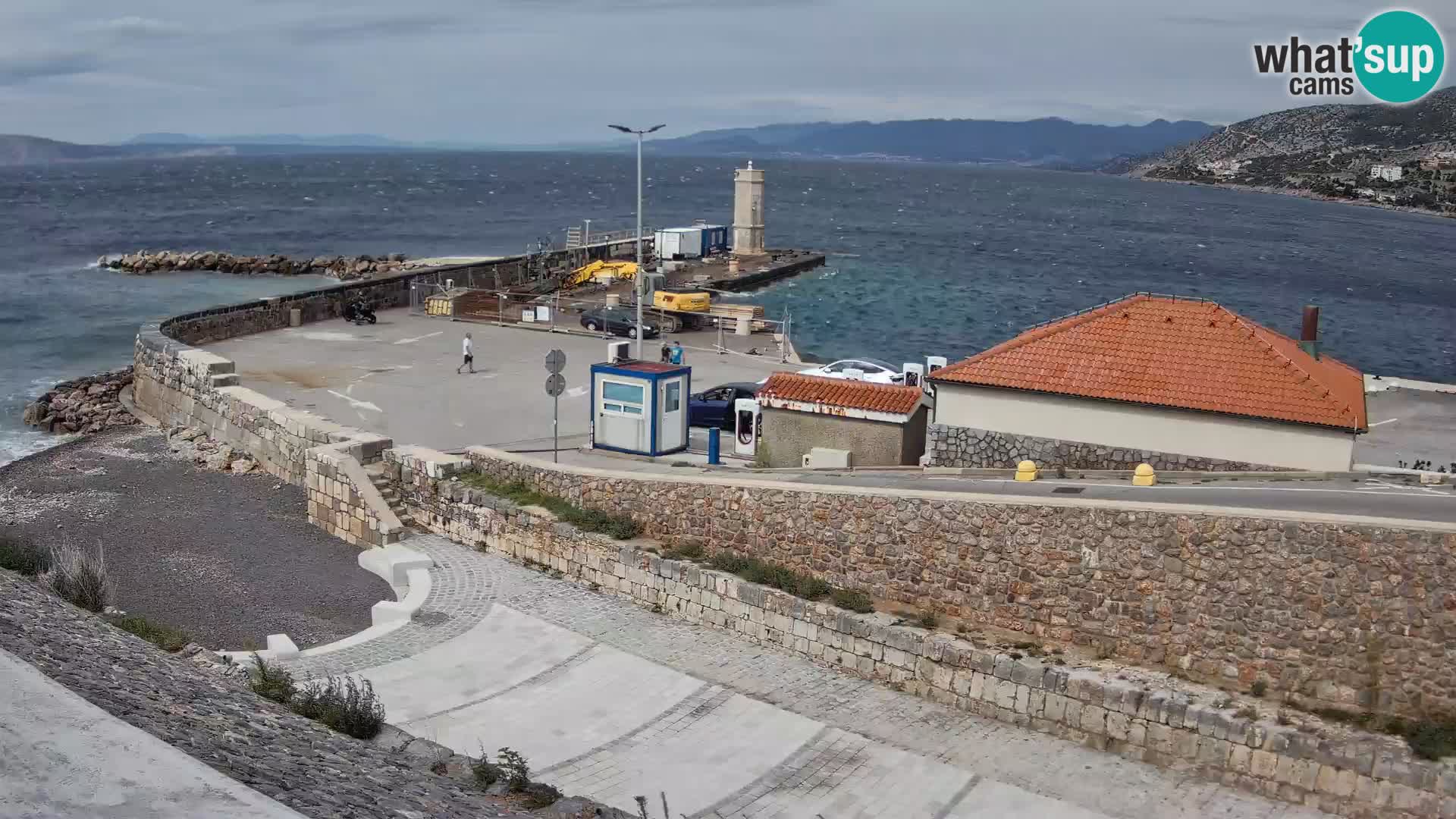 Senj Hafen Webcam – Wellenbrecher & Leuchtturm Liveblick