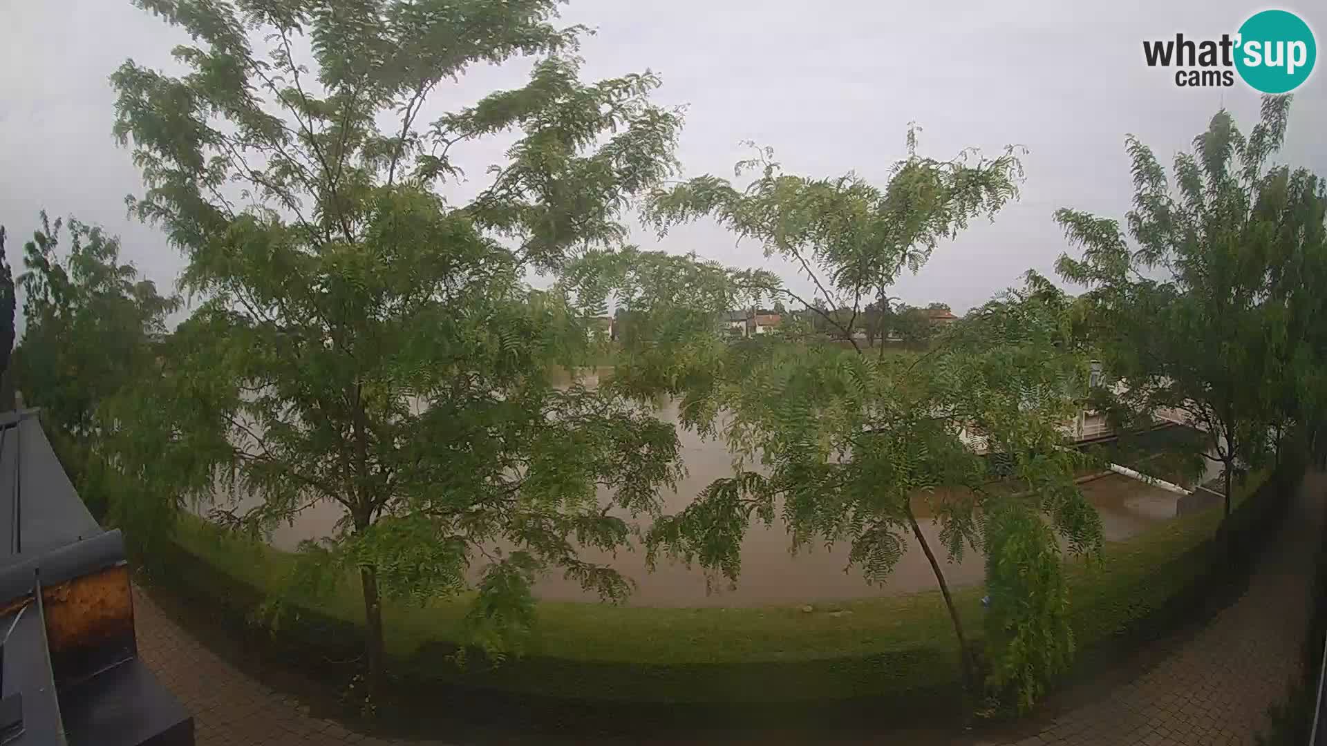 Sisak live webcam – vista sul fiume Kolpa – Croazia