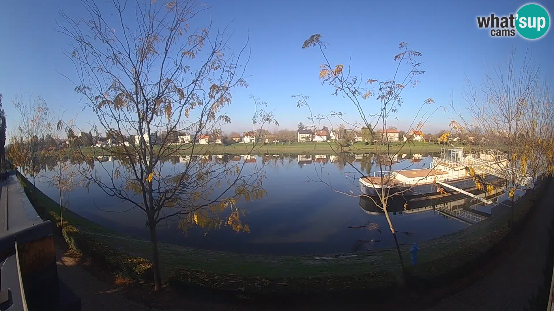 Sisak Live-Webcam Blick auf den Fluss Kolpa – Kroatien