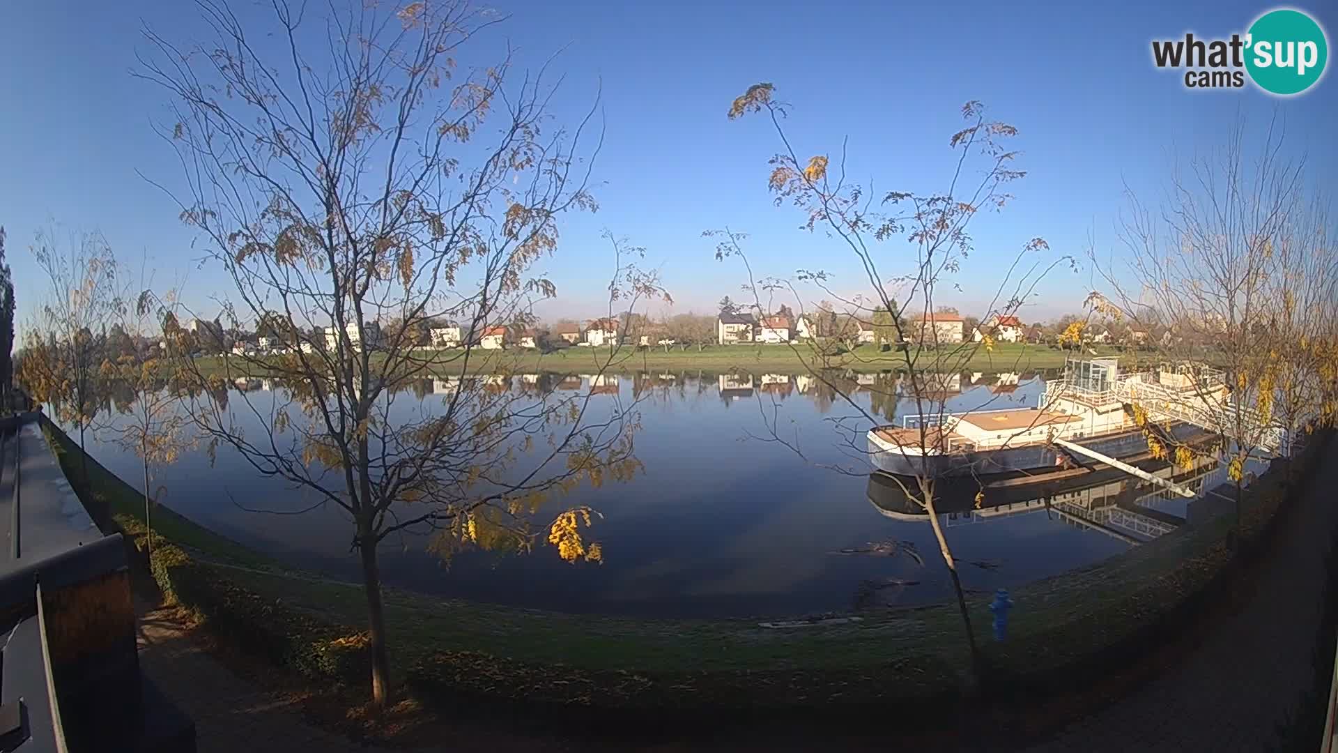 Sisak webcam en direct – vue sur la rivière Kolpa – Croatie