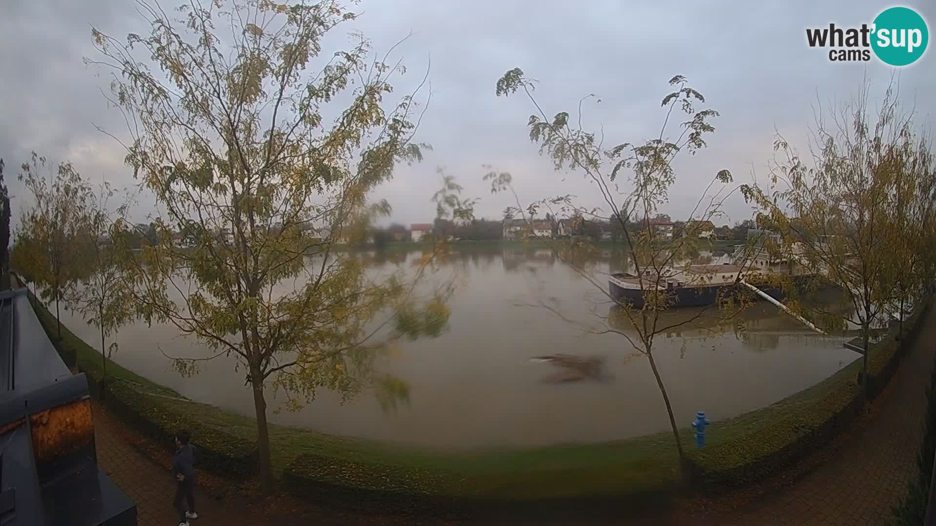 Sisak webcam en direct – vue sur la rivière Kolpa – Croatie