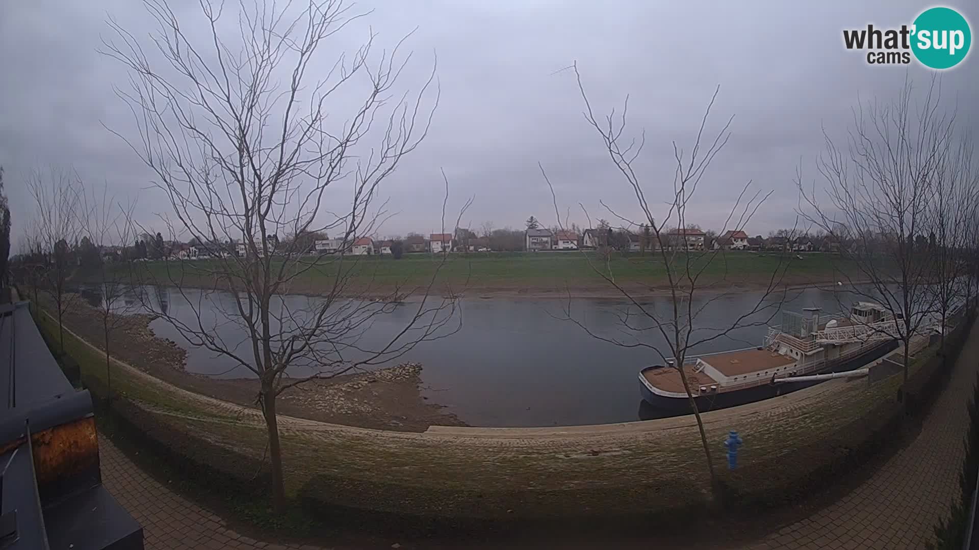 Sisak live webcam – vista sul fiume Kolpa – Croazia