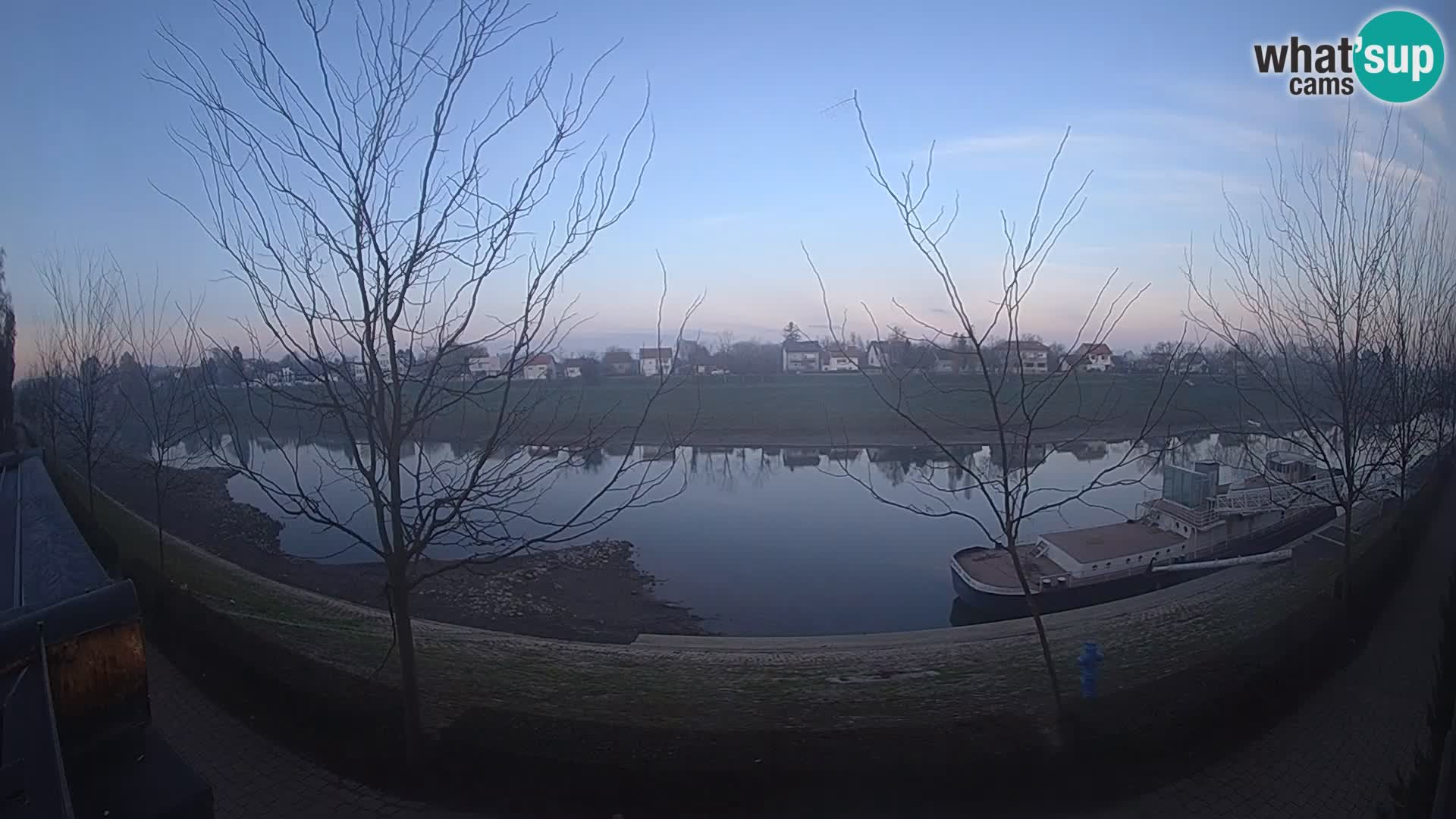 Sisak Live-Webcam Blick auf den Fluss Kolpa – Kroatien