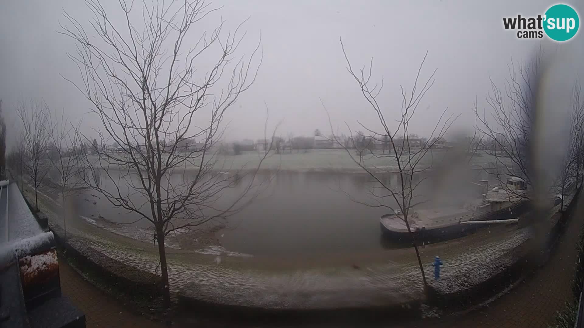 Sisak live webcam – vista sul fiume Kolpa – Croazia