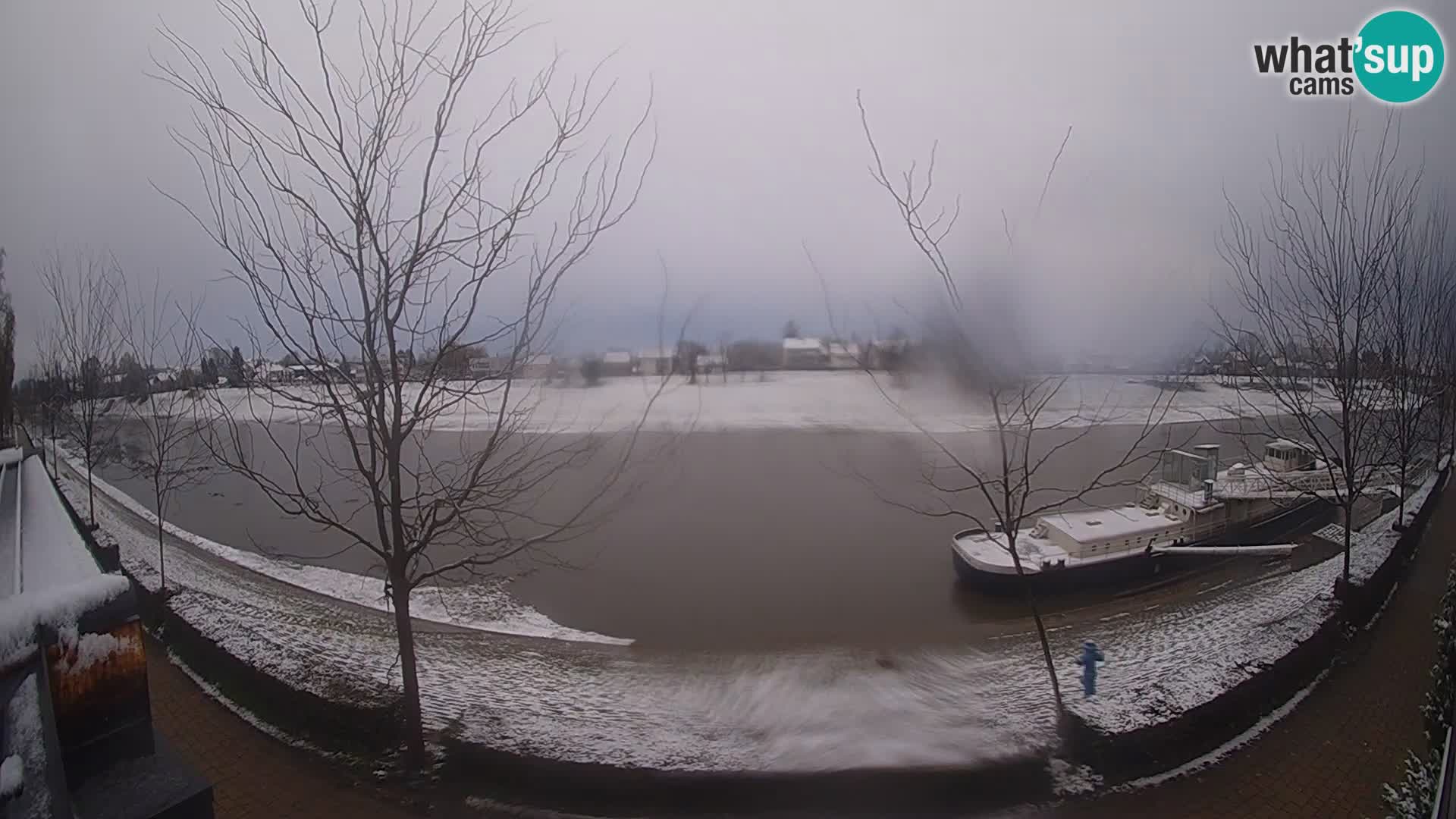 Sisak live webcam – vista sul fiume Kolpa – Croazia