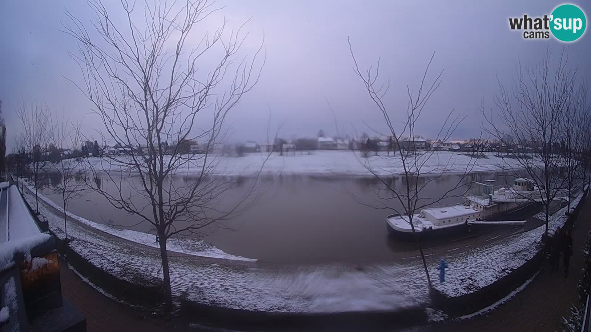 Sisak Live-Webcam Blick auf den Fluss Kolpa – Kroatien