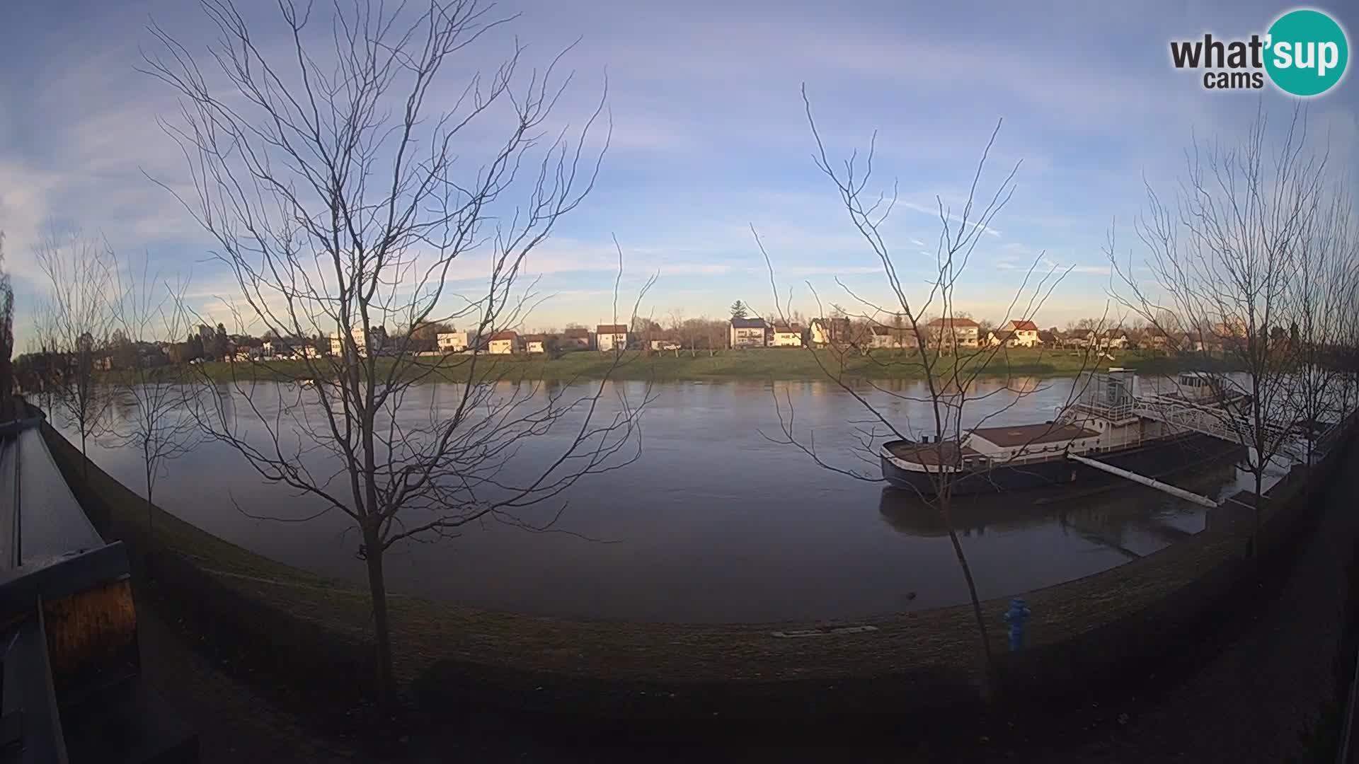 Sisak Live-Webcam Blick auf den Fluss Kolpa – Kroatien